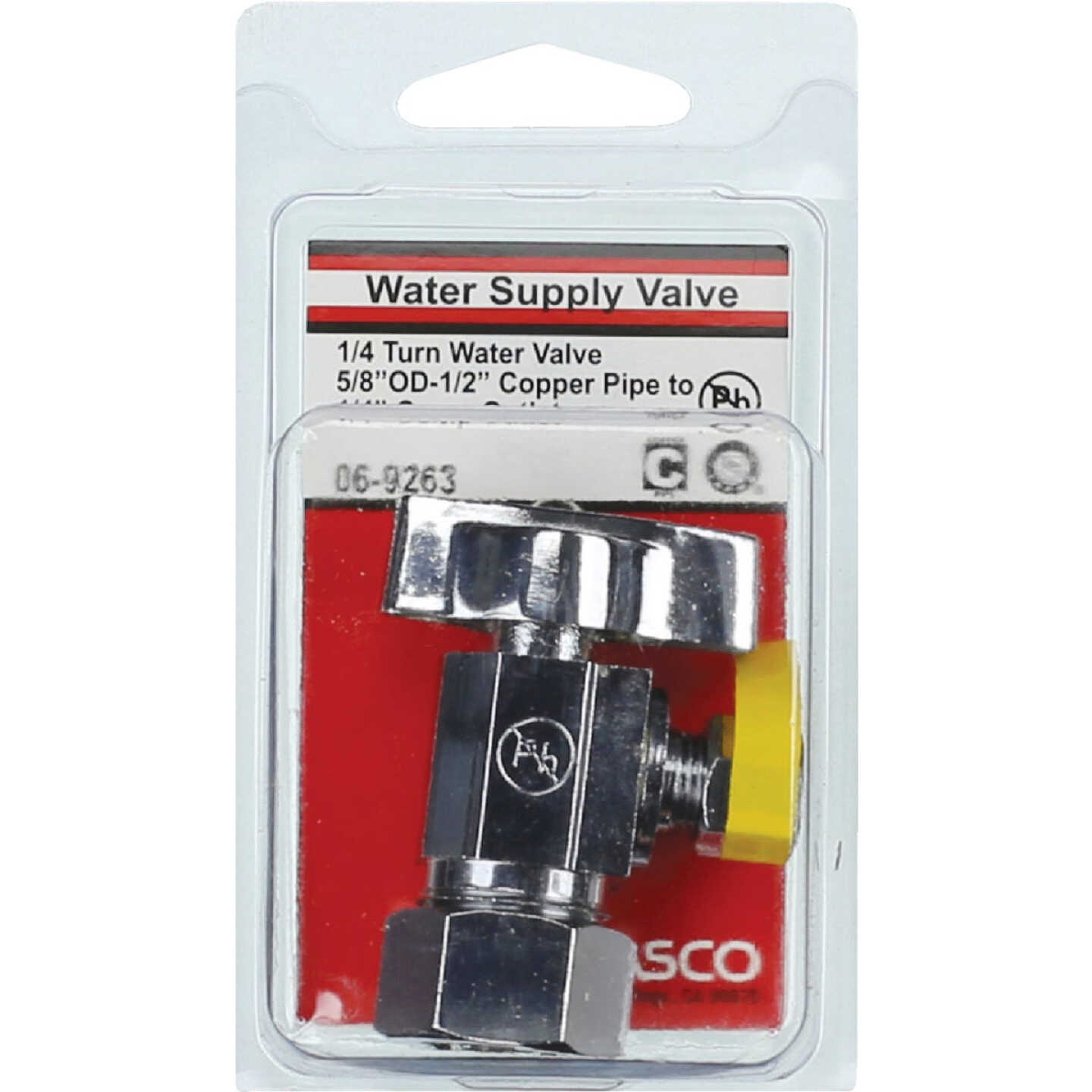 Lasco 5/8 In. Copper C Inlet x 1/4 In. C Outlet 1/4 Turn Angle Valve Image 2