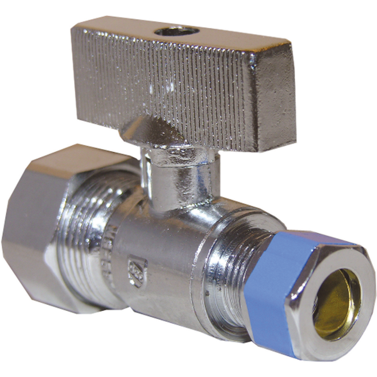 Lasco 5/8 In. Copper C Inlet x 3/8 In. C Outlet Brass Straight Stop Valve Image 1