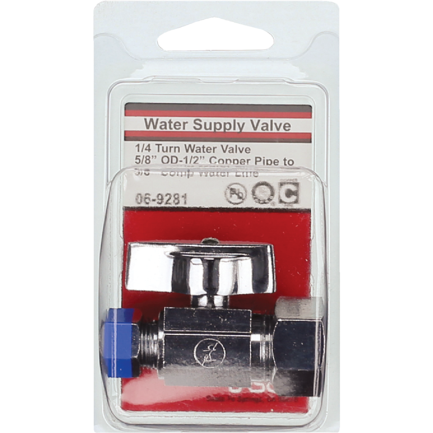 Lasco 5/8 In. Copper C Inlet x 3/8 In. C Outlet Brass Straight Stop Valve Image 2