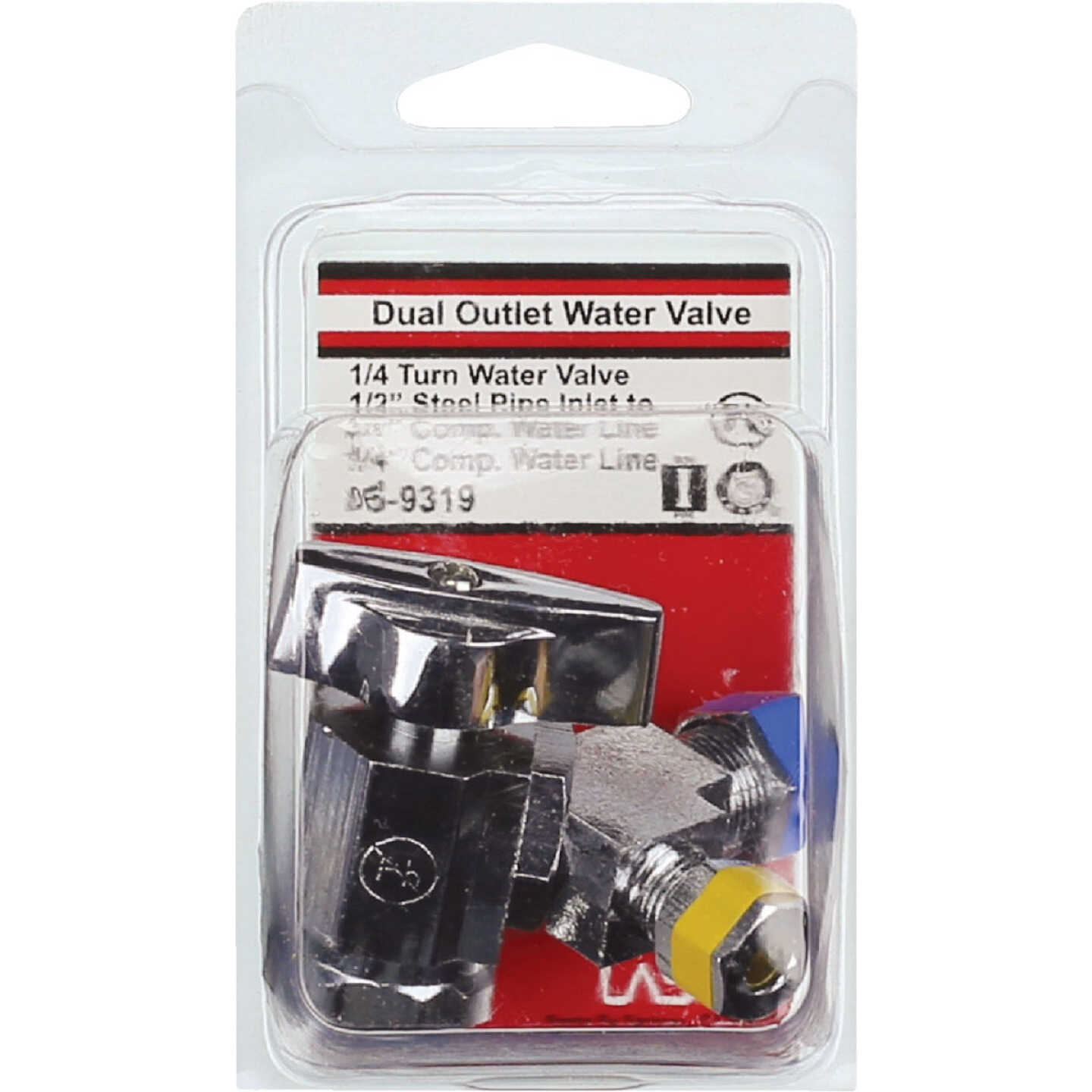 Lasco 1/2 In. IP x 3/8 In. Compression x1/4 In. Compression Quarter Turn Angle Valve Image 2