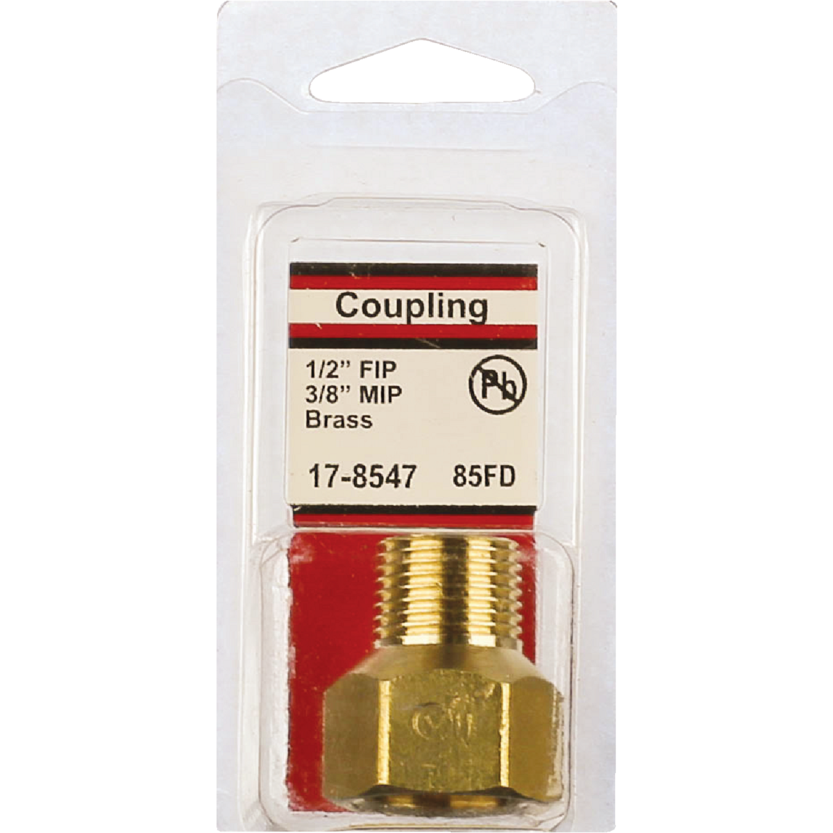 Lasco 1/2 In. FPT x 3/8 In. MPT Brass Adapter Image 2