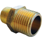 Lasco 1/2 In. MPT x 3/8 In. MPT Brass Hex Nipple Image 1