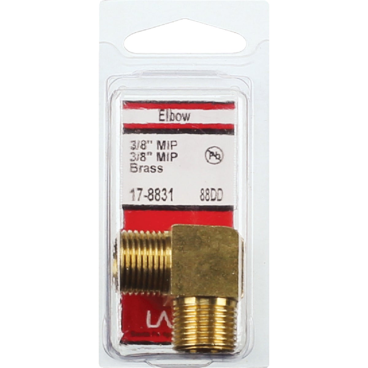 Lasco 3/8 In. MPT x 3/8 In. MPT 90 Deg. Brass Elbow (1/4 Bend) Image 2