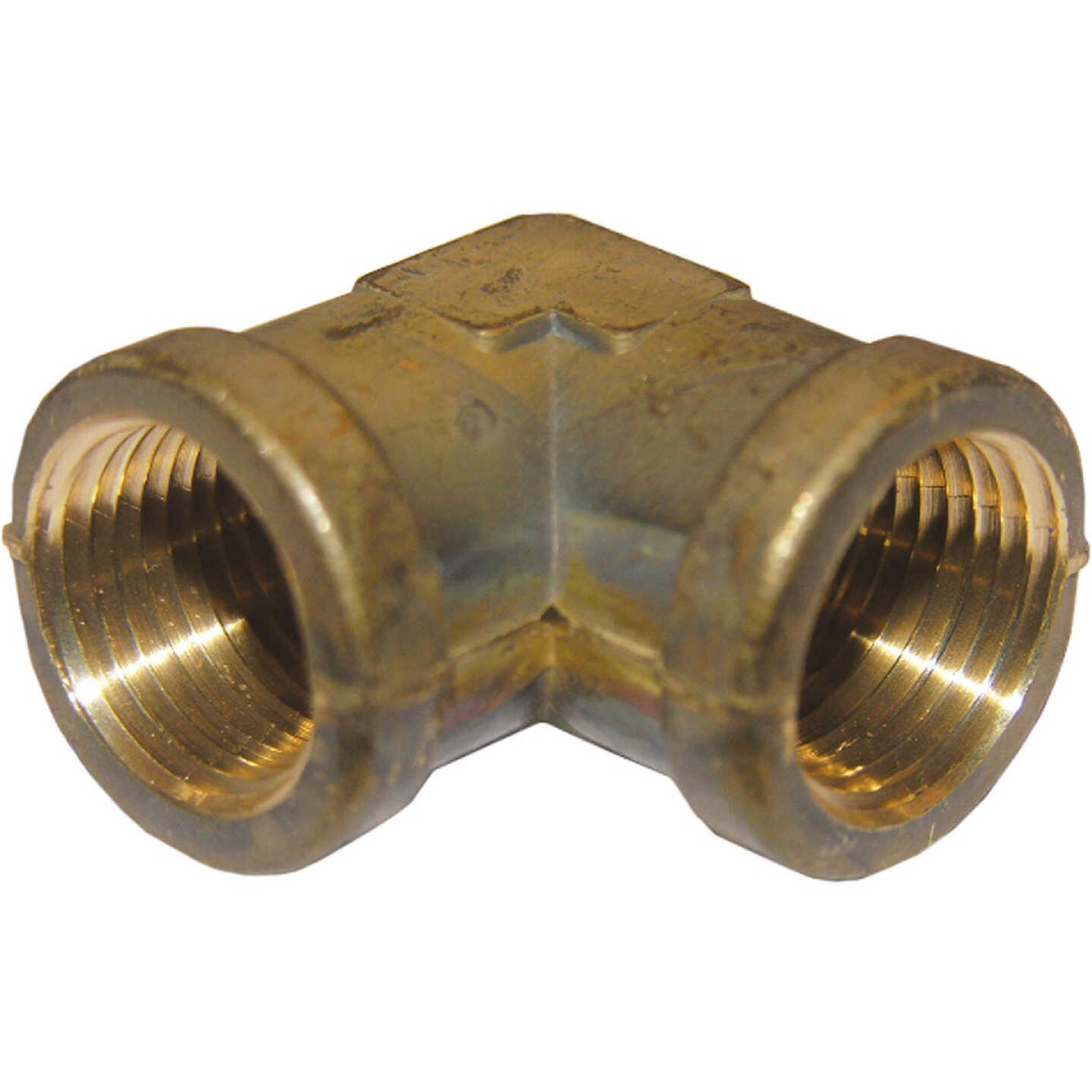 Lasco 3/8 In. FPT X 3/8 In. FPT 90 Deg. Brass Elbow (1/4 Bend) Image 1