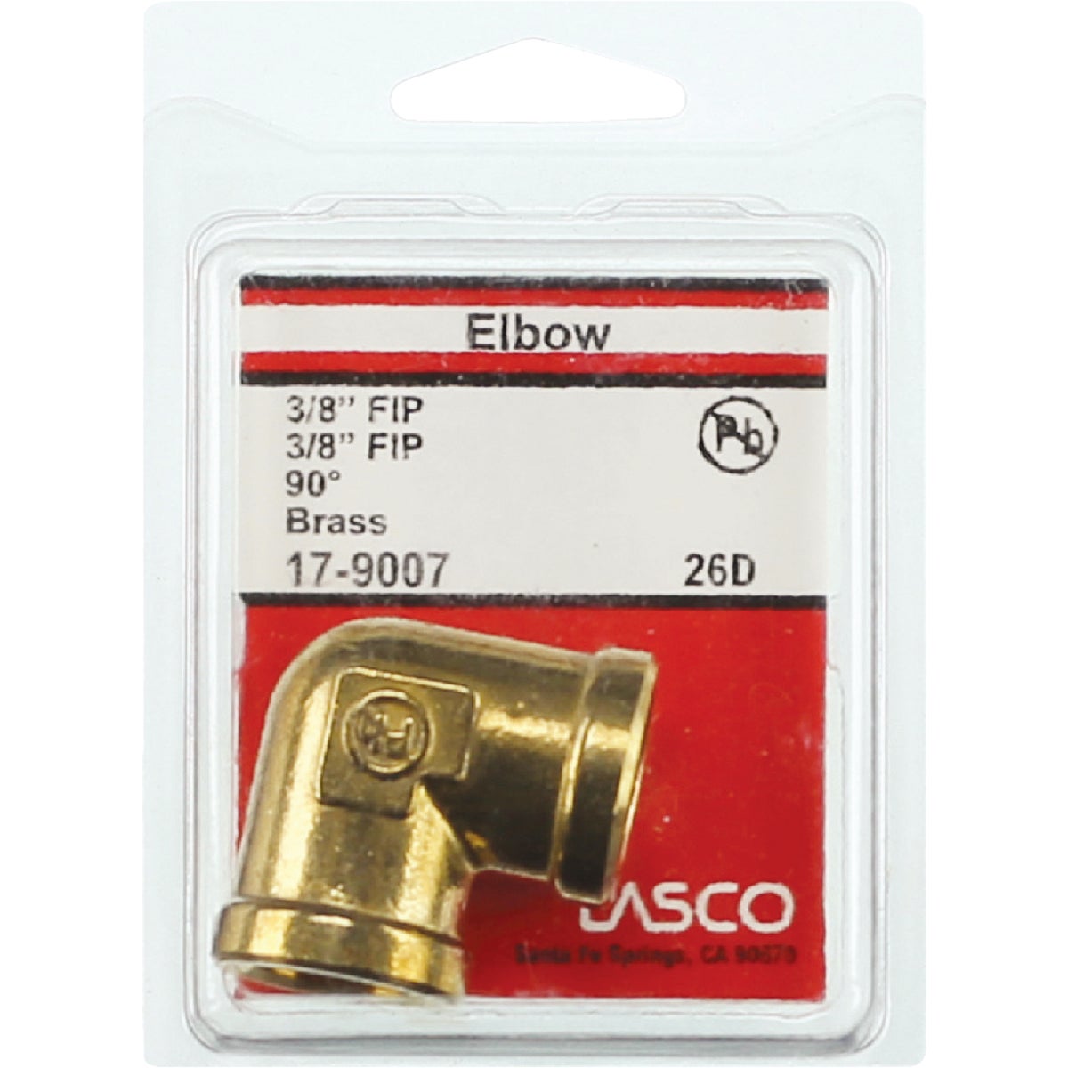 Lasco 3/8 In. FPT X 3/8 In. FPT 90 Deg. Brass Elbow (1/4 Bend) Image 2