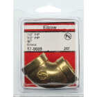 Lasco 1/2 In. FPT X 1/2 In. FPT 90 Deg. Brass Elbow (1/4 Bend) Image 2