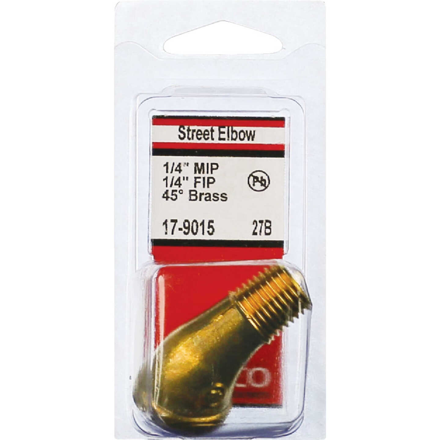 Lasco 1/4 In. FPT x 1/4 In. MPT 45 Deg. Brass Street Elbow (1/8 Bend) Image 2