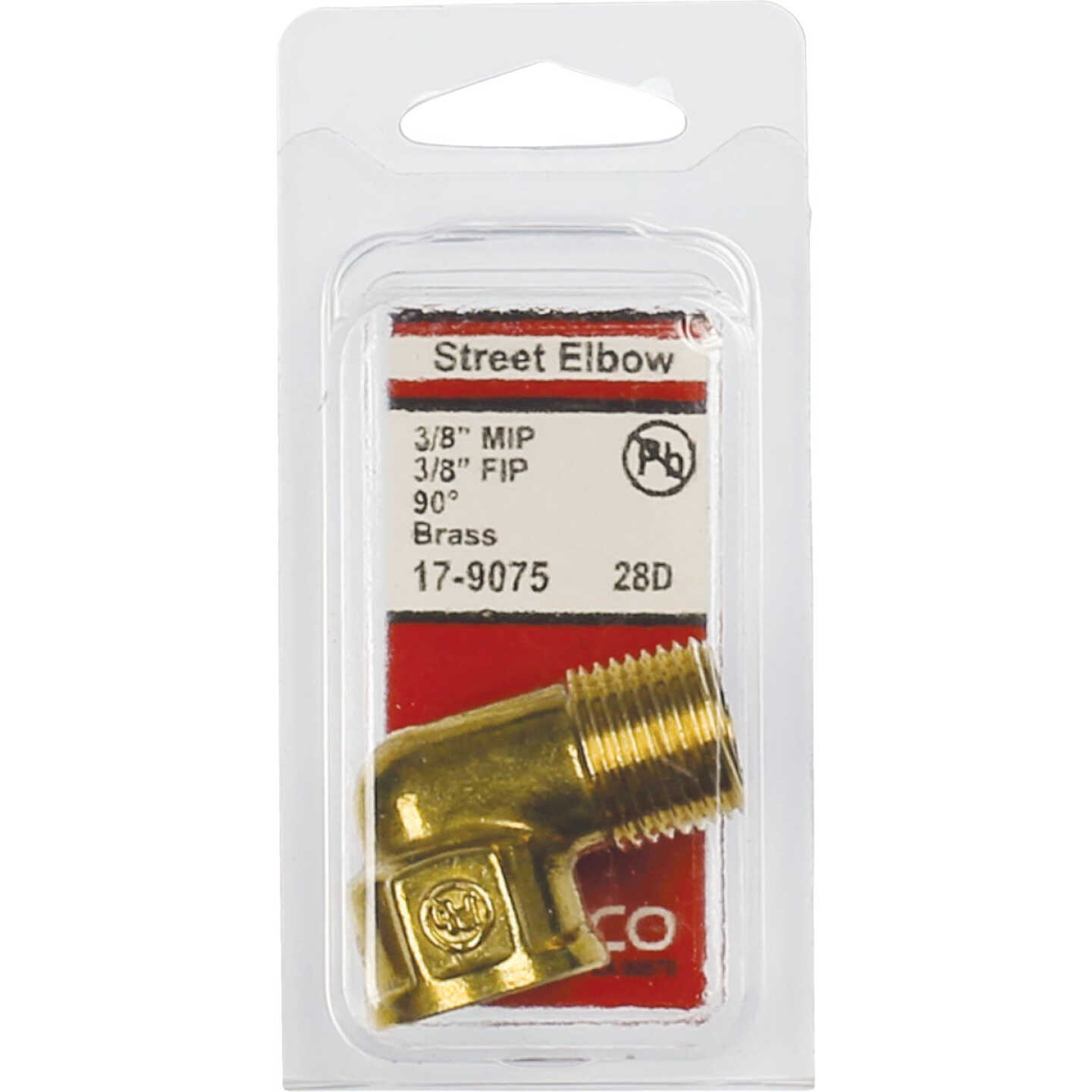 Lasco 3/8 In. FPT x 3/8 In. MPT 90 Deg. Street Brass Elbow (1/4 Bend) Image 2