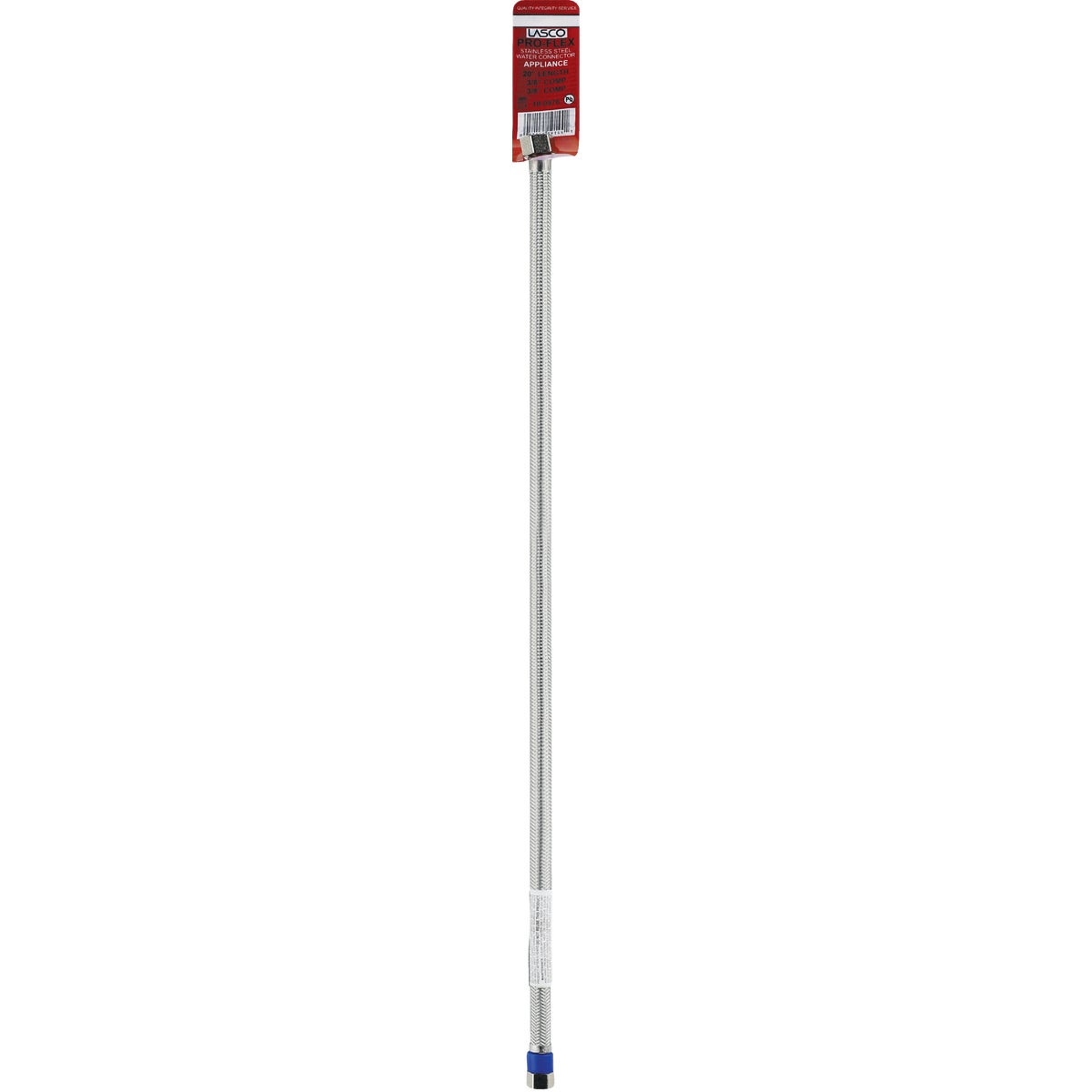 Lasco 3/8 In.C x 3/8 In.C x 20 In. L Braided Stainless Steel Flex Line Appliance Water Connector Image 2