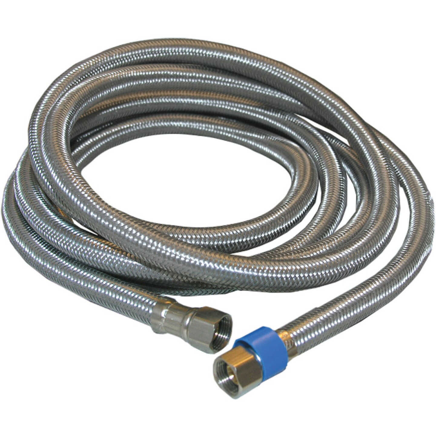 Lasco 3/8 In.C x 3/8 In.C x 96 In. L Braided Stainless Steel Flex Line Appliance Water Connector Image 1