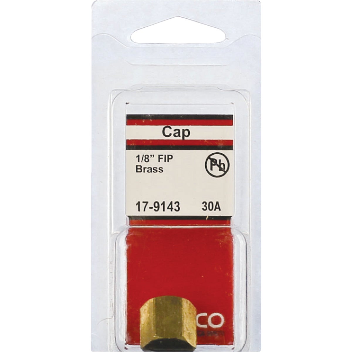 Lasco 1/8 In. Red Brass Threaded Pipe Cap Image 2