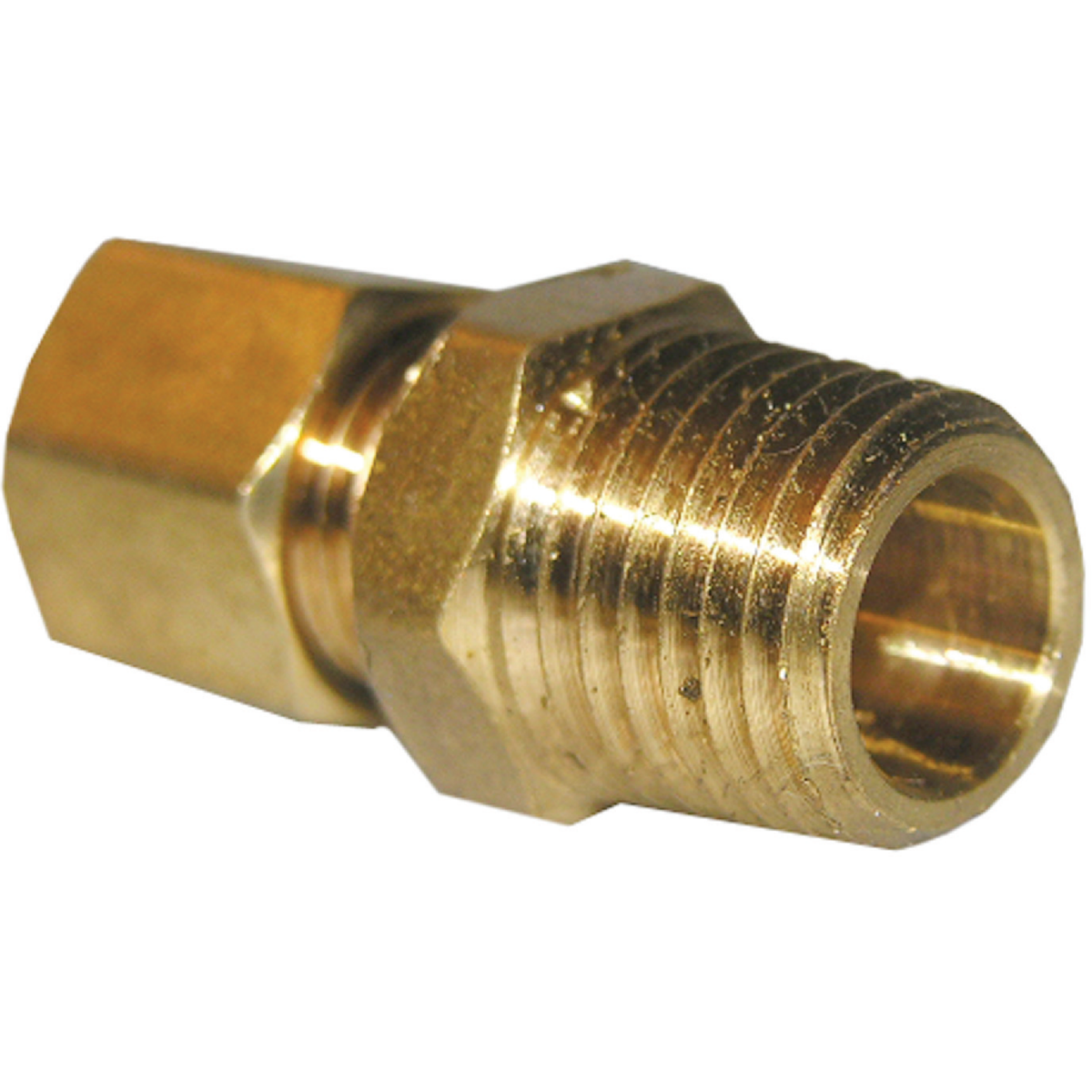 Lasco 1/8 In. C x 1/8 In. MPT Brass Compression Adapter Image 1