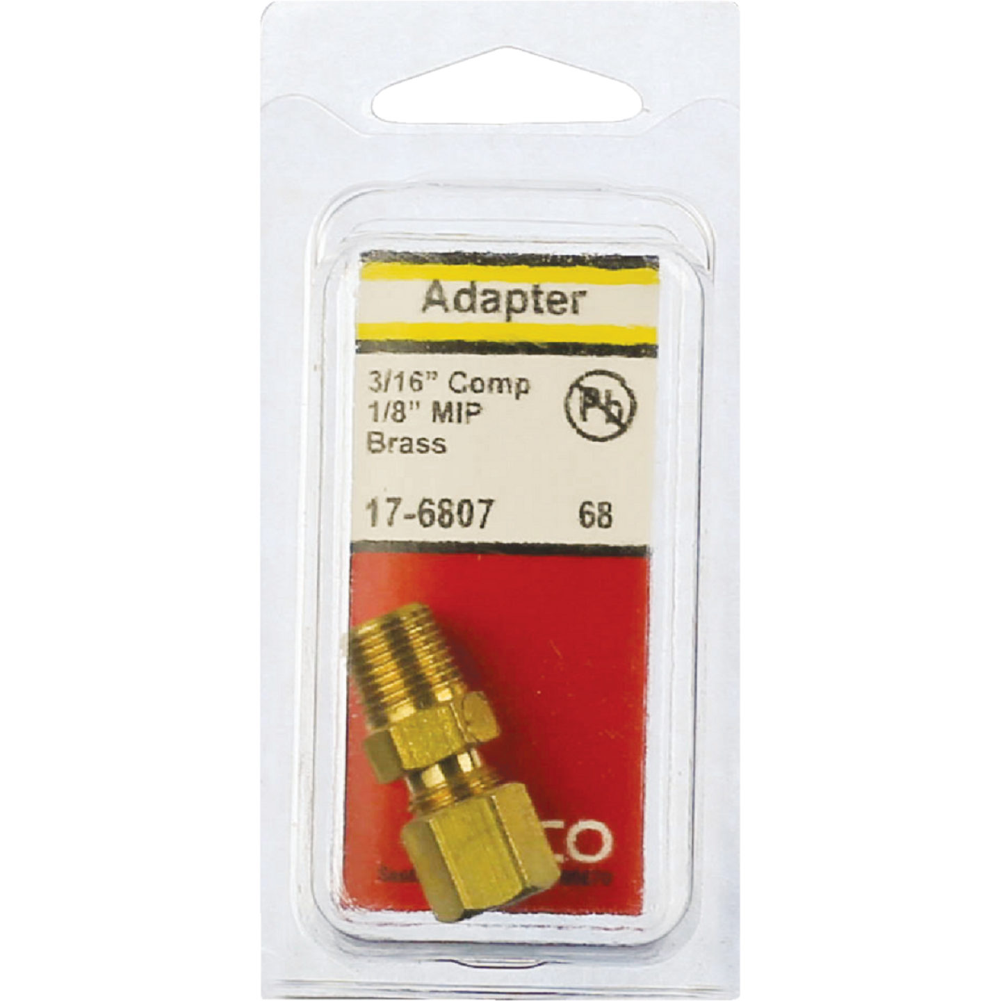 Lasco 3/16 In. C x 1/8 In. MPT Brass Compression Adapter Image 2
