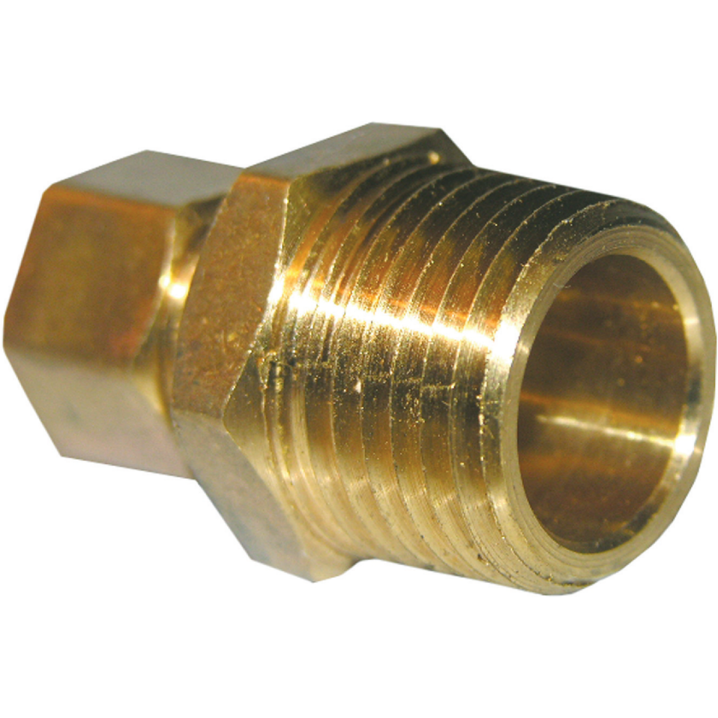 Lasco 3/8 In. C x 3/8 In. MPT Brass Compression Adapter Image 1