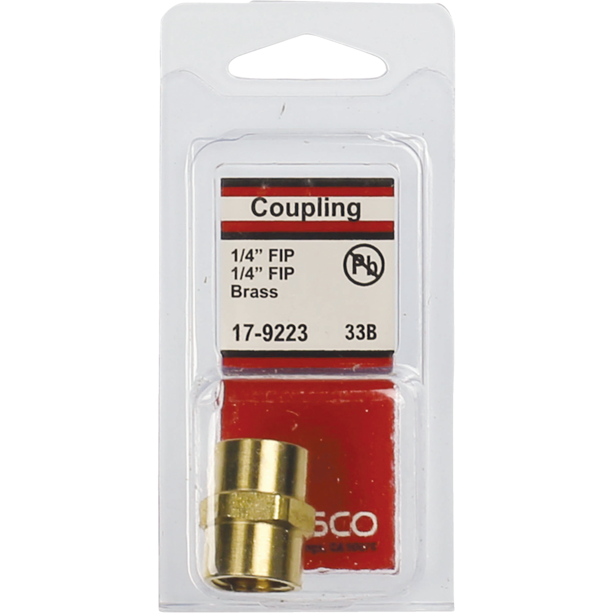 Lasco 1/4 In. FPT x 1/4 In. FPT Yellow Brass Coupling Image 2