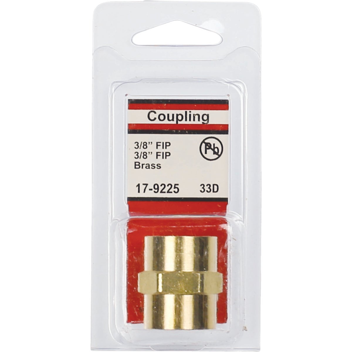 Lasco 3/8 In. FPT x 3/8 In. FPT Yellow Brass Coupling Image 2