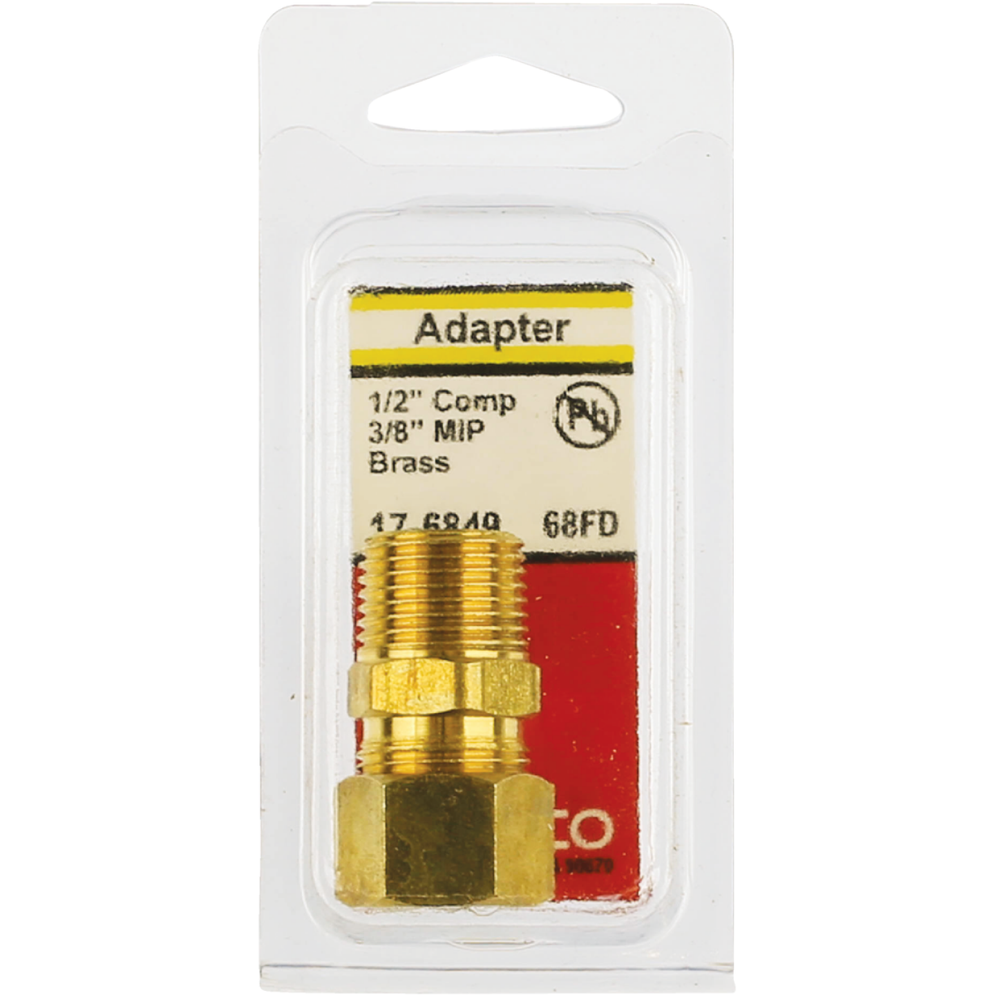 Lasco 1/2 In. C x 3/8 In. MPT Brass Compression Adapter Image 2