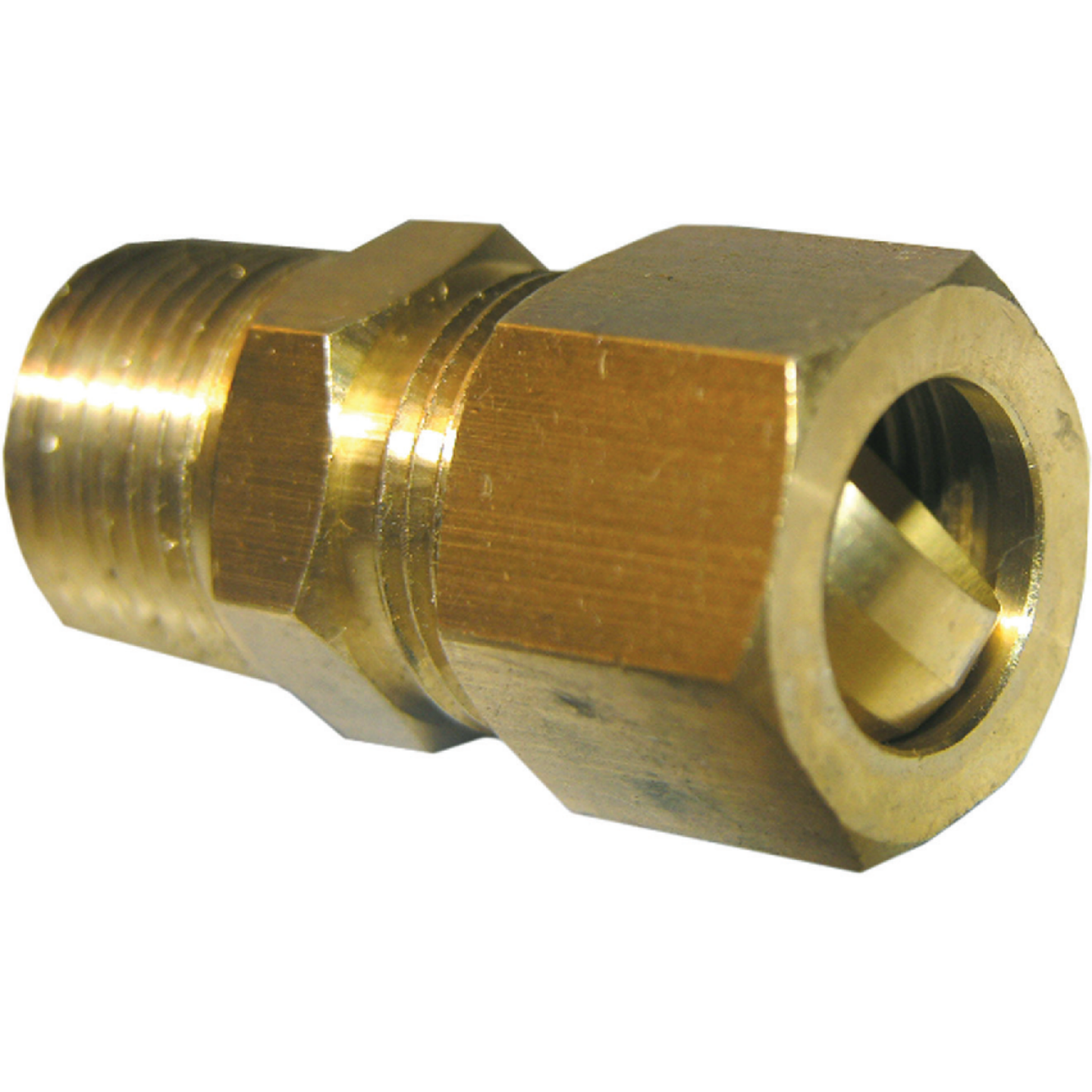 Lasco 1/2 In. C x 1/2 In. MPT Brass Compression Adapter Image 1