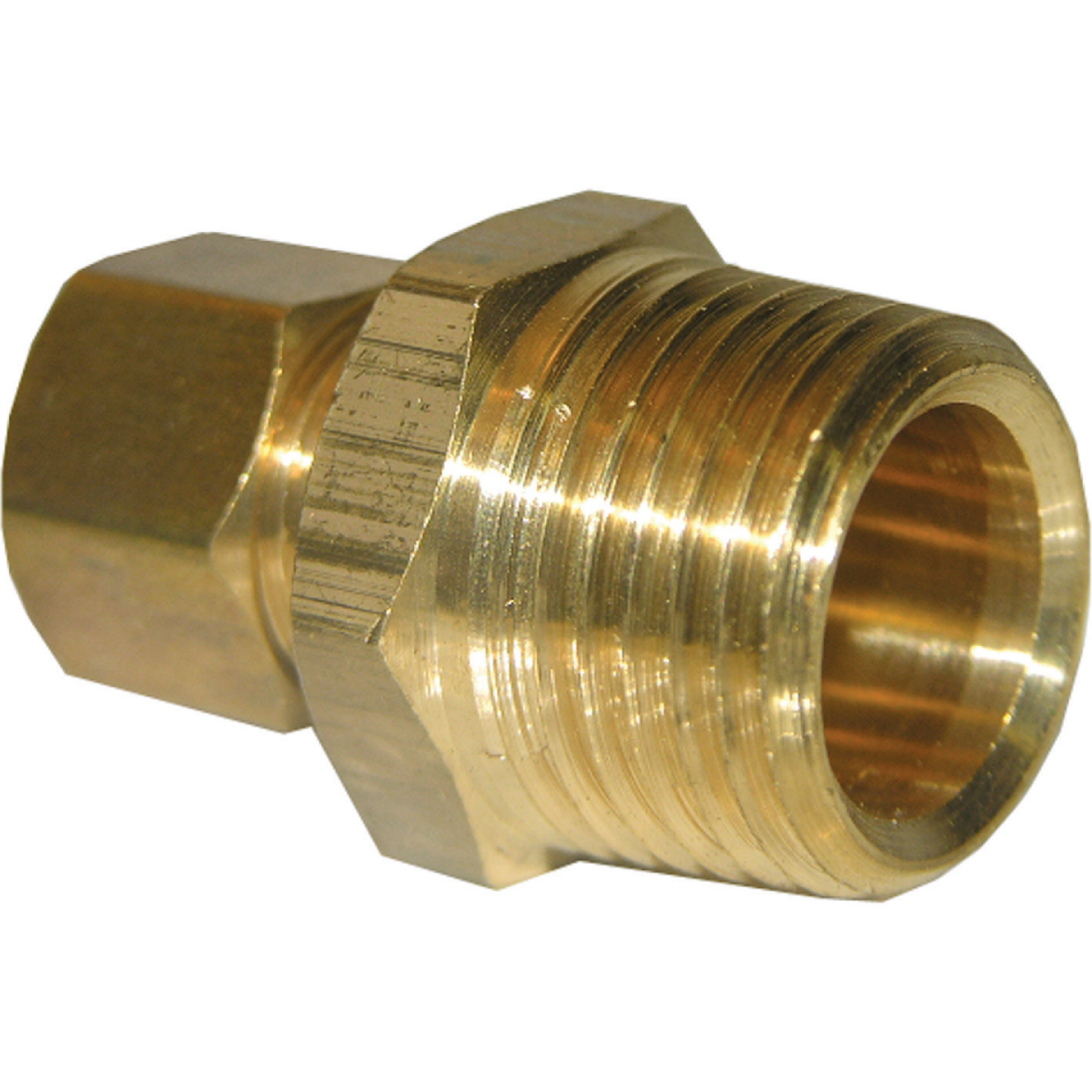 Lasco 5/8 In. C x 3/8 In. MPT Brass Compression Adapter Image 1