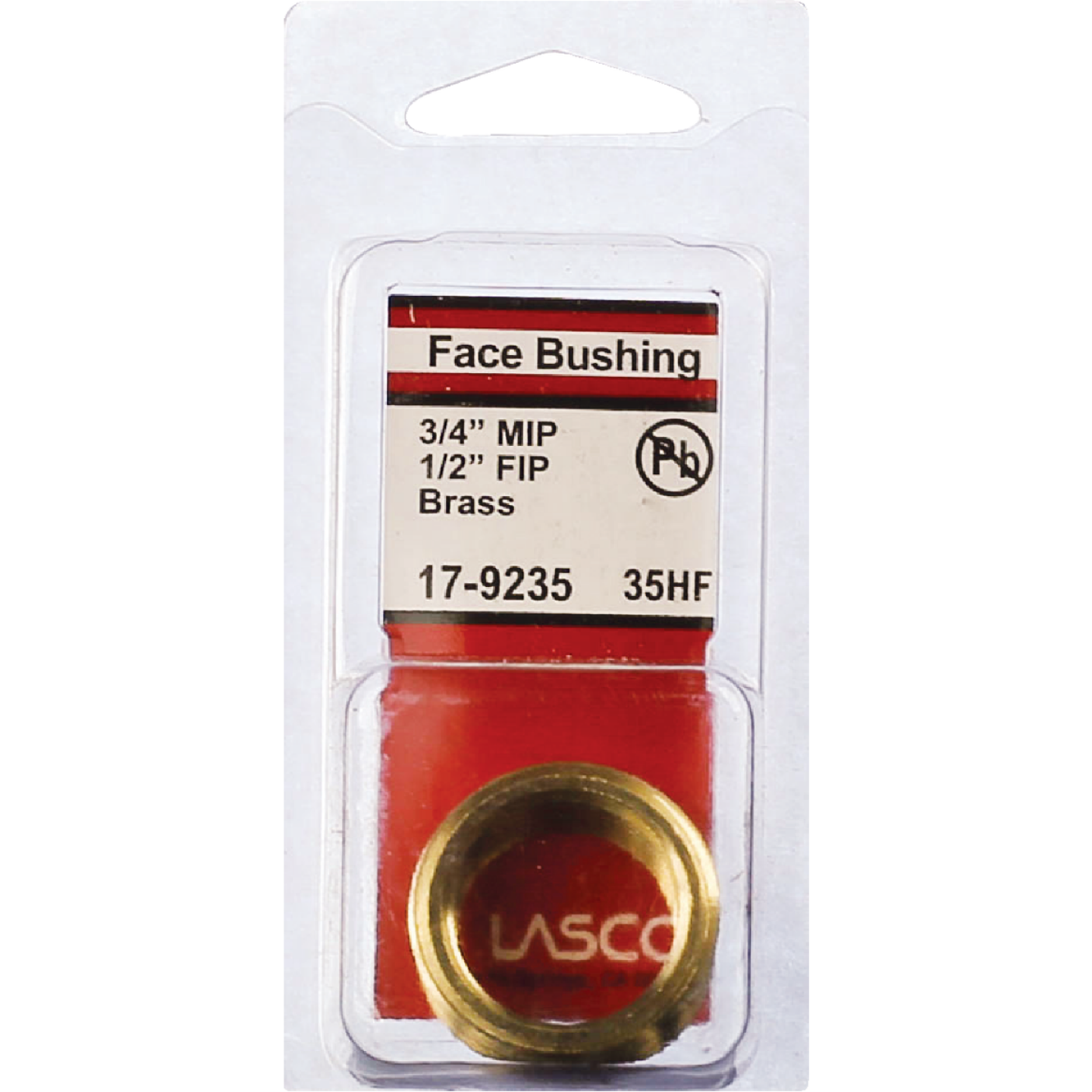 Lasco 3/4 In. MPT x 1/2 In. FPT Brass Face Bushing Image 2