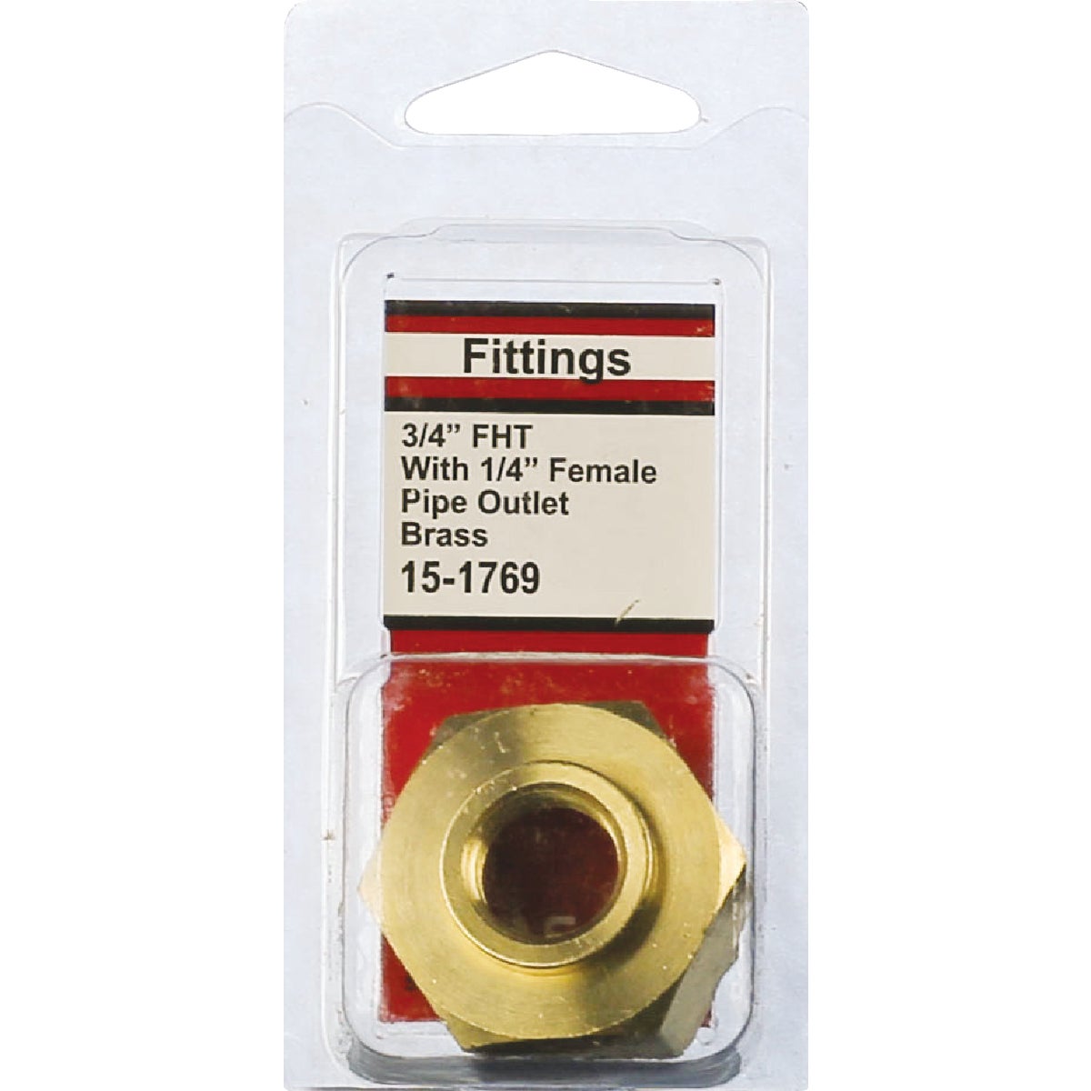 Lasco 3/4 In. FHT x 1/4 In. Female Pipe Tap Brass Cap Image 2