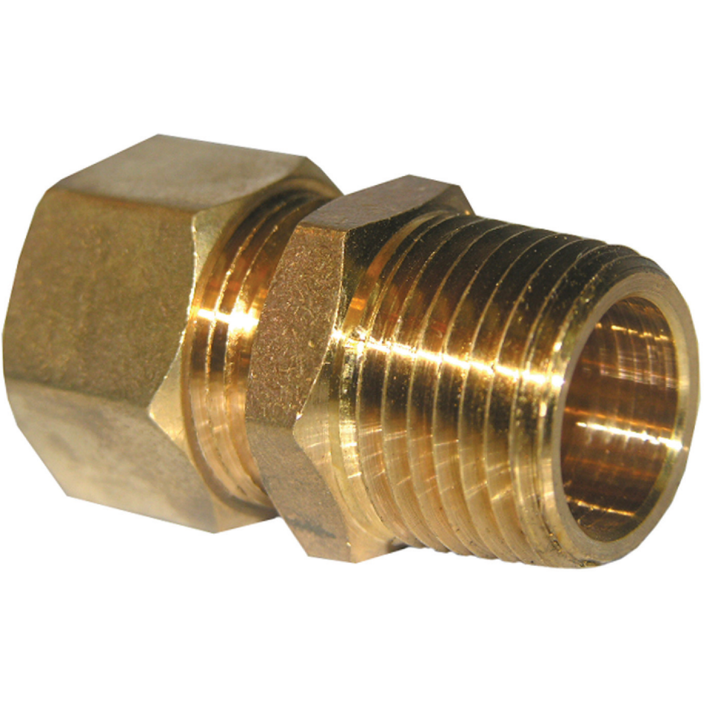 Lasco 5/8 In. C x 1/2 In. MPT Brass Compression Adapter Image 1