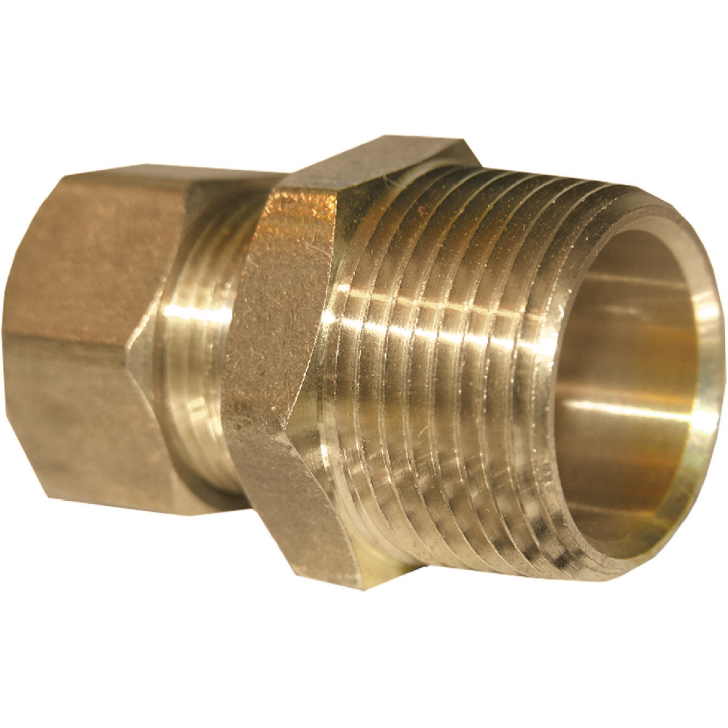 Lasco 5/8 In. C x 3/4 In. MPT Brass Compression Adapter Image 1