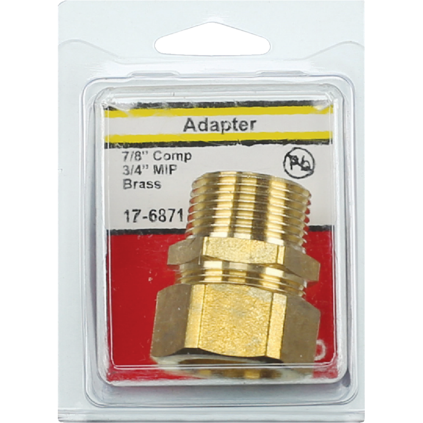 Lasco 7/8 In. C x 3/4 In. MPT Brass Compression Adapter Image 2
