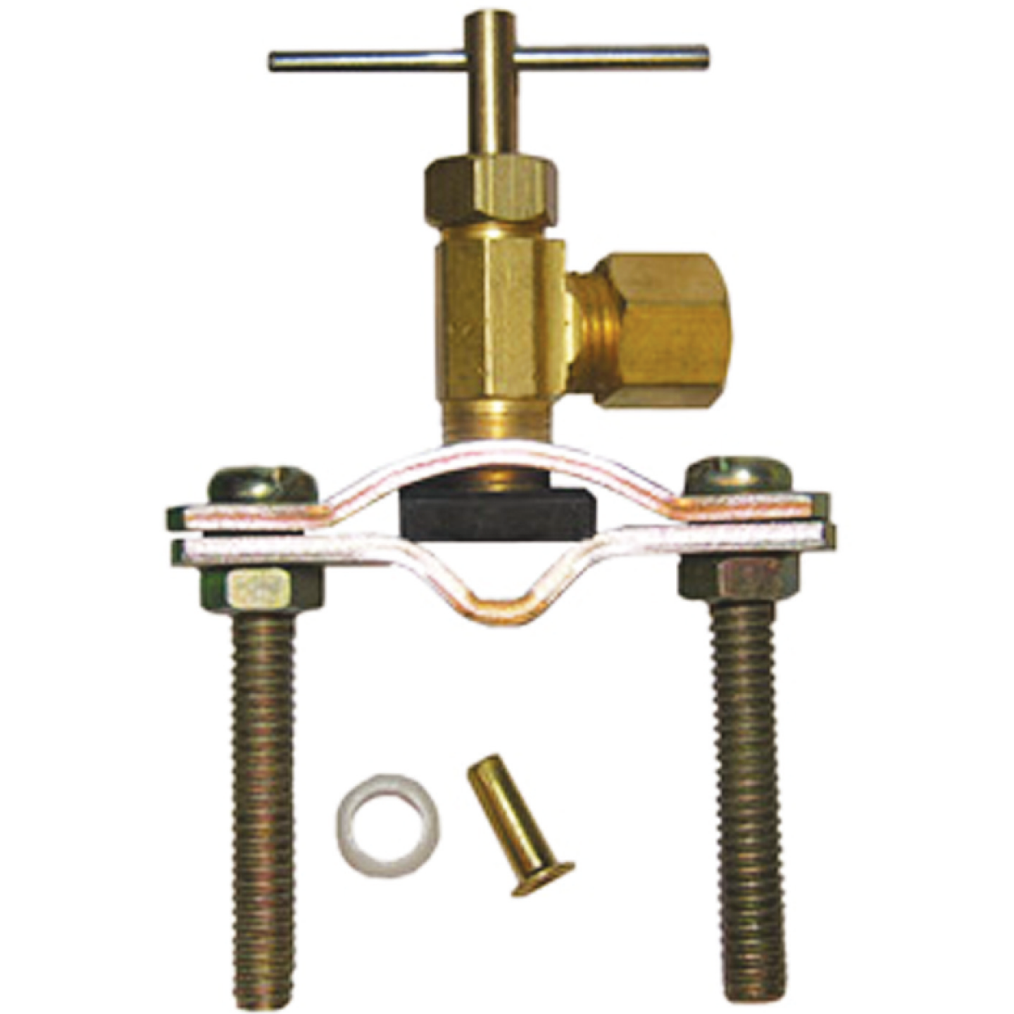Lasco Compression Outlet Self Tapping Brass Saddle Needle Valve Image 1