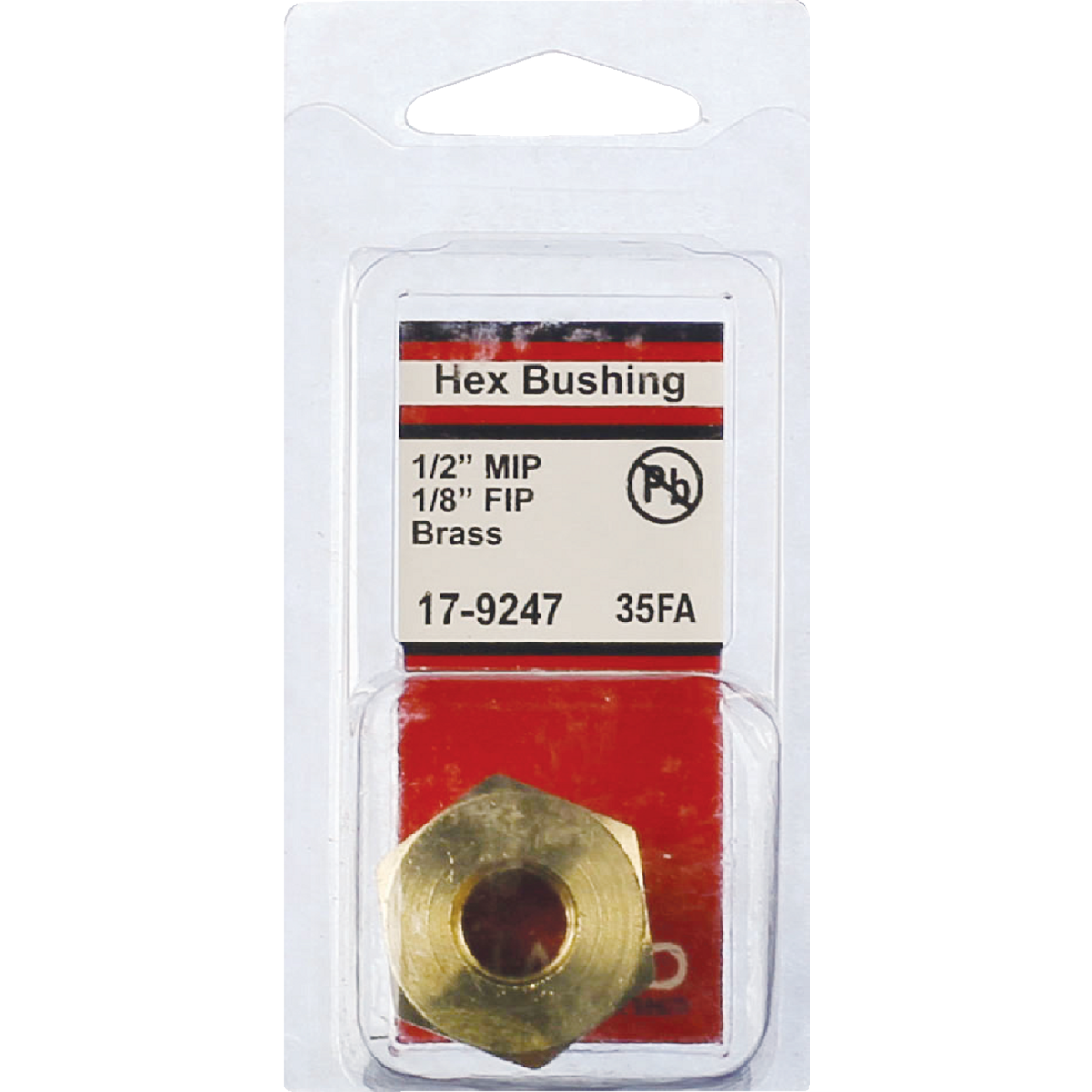 Lasco 1/2 In. MPT x 1/8 In. FPT Brass Hex Bushing Image 2