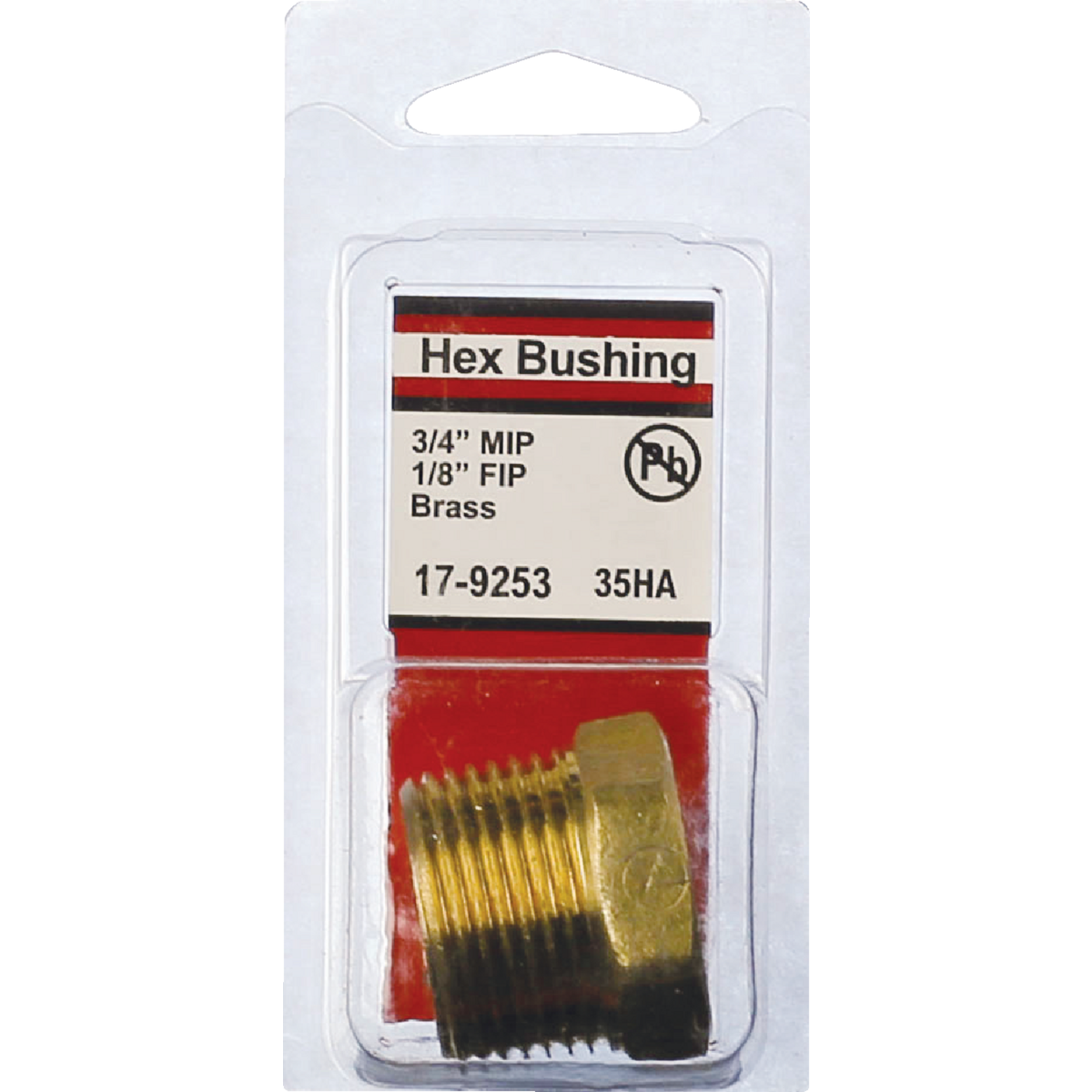 Lasco 3/4 In. MPT x 1/8 In. FPT Brass Hex Bushing Image 2