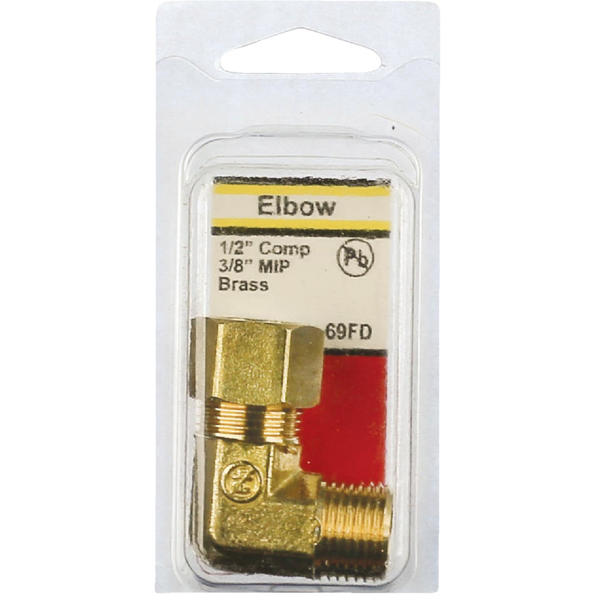 Lasco 1/2 C x 3/8 In. MPT 90 Deg. Compression Brass Elbow (1/4 Bend) Image 2