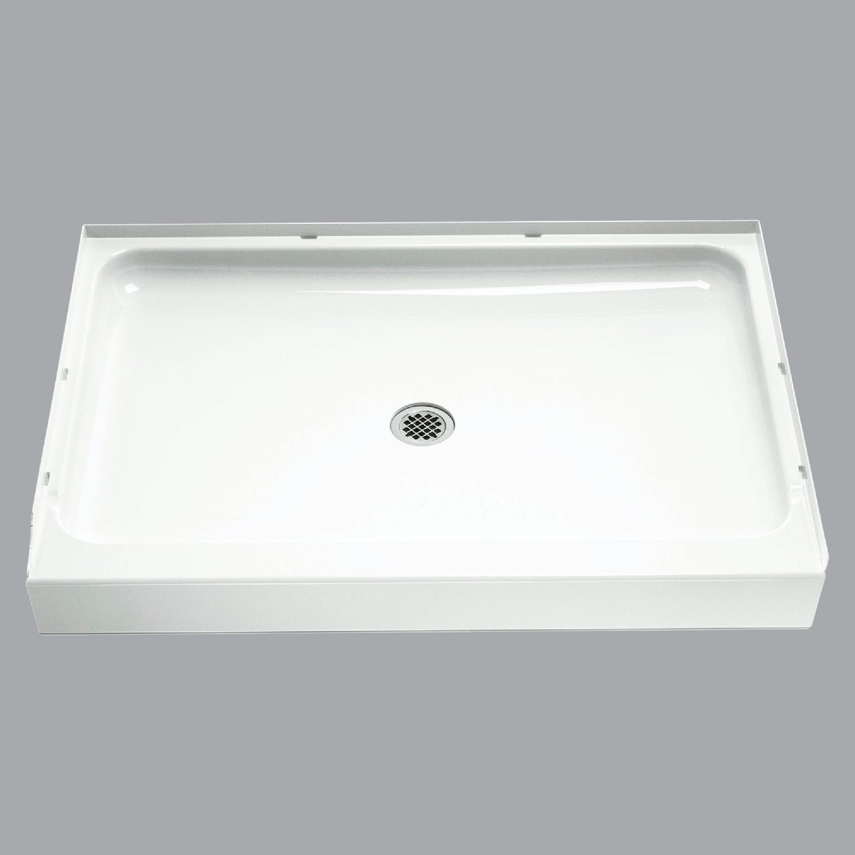 Sterling Ensemble 48 In. W x 34 In. D Center Drain Shower Pan in White