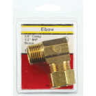 Lasco 5/8 In. C x 1/2 In. MPT 90 Deg. Compression Brass Elbow (1/4 Bend) Image 2