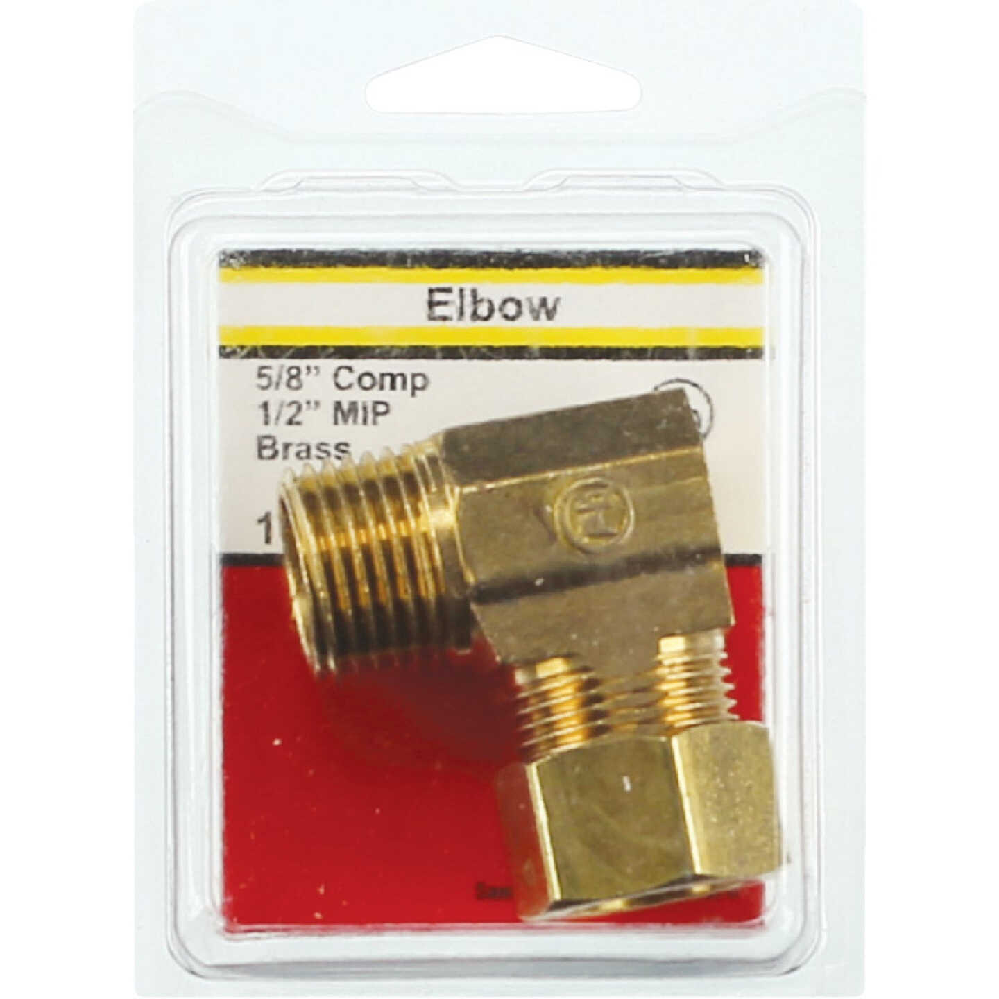 Lasco 5/8 In. C x 1/2 In. MPT 90 Deg. Compression Brass Elbow (1/4 Bend) Image 2