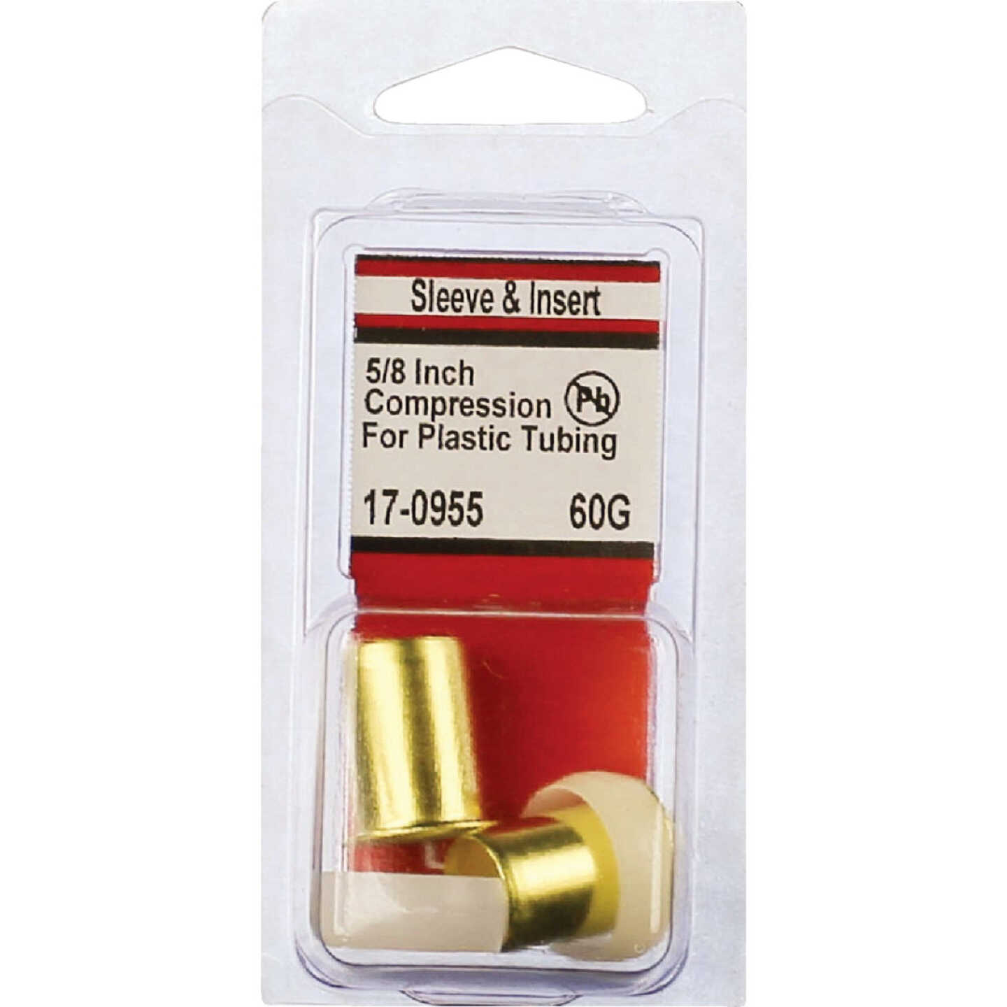Lasco 5/8 In. OD Hard Plastic & Brass Compression Insert Image 2