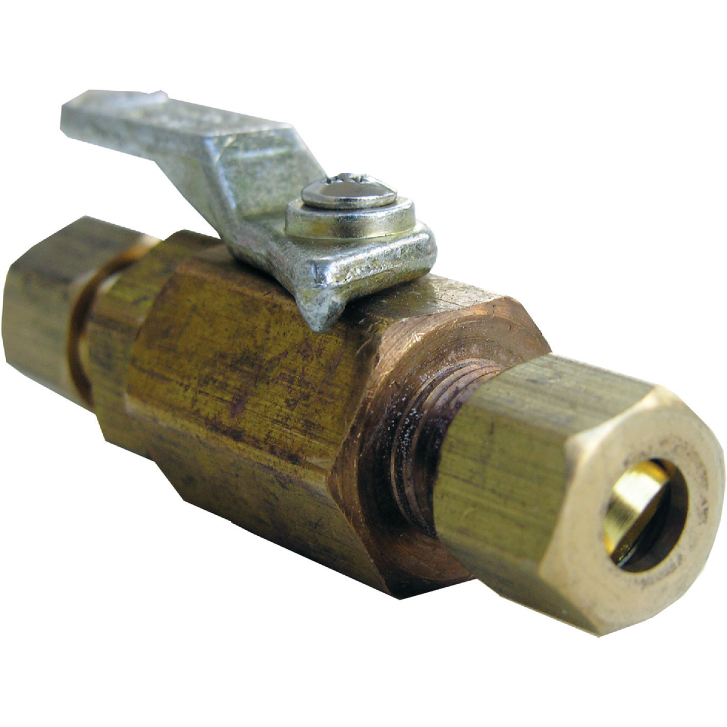 Lasco 1/4 In. C x 1/4 In. C Brass Compression Ball Valve Image 1