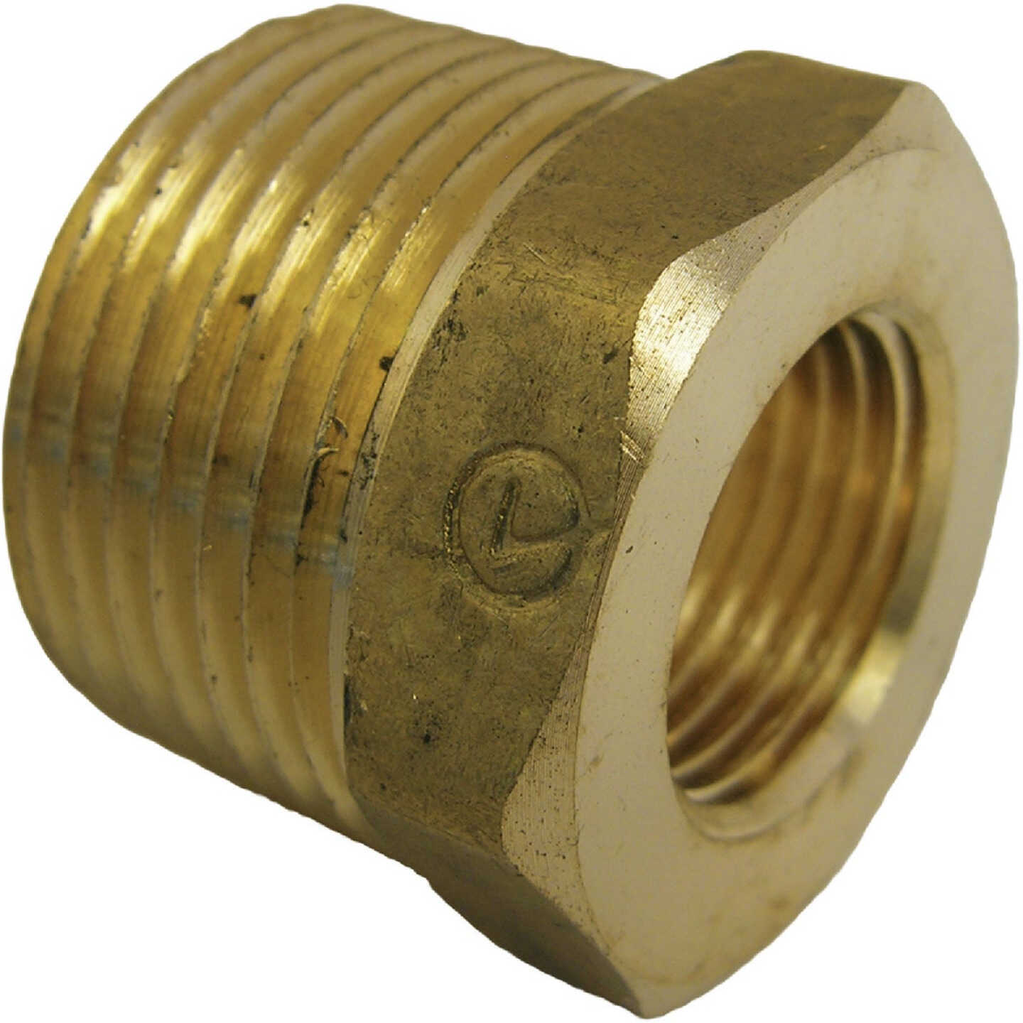 Lasco 3/4 In. MPT x 3/8 In. FPT Brass Hex Bushing Image 1