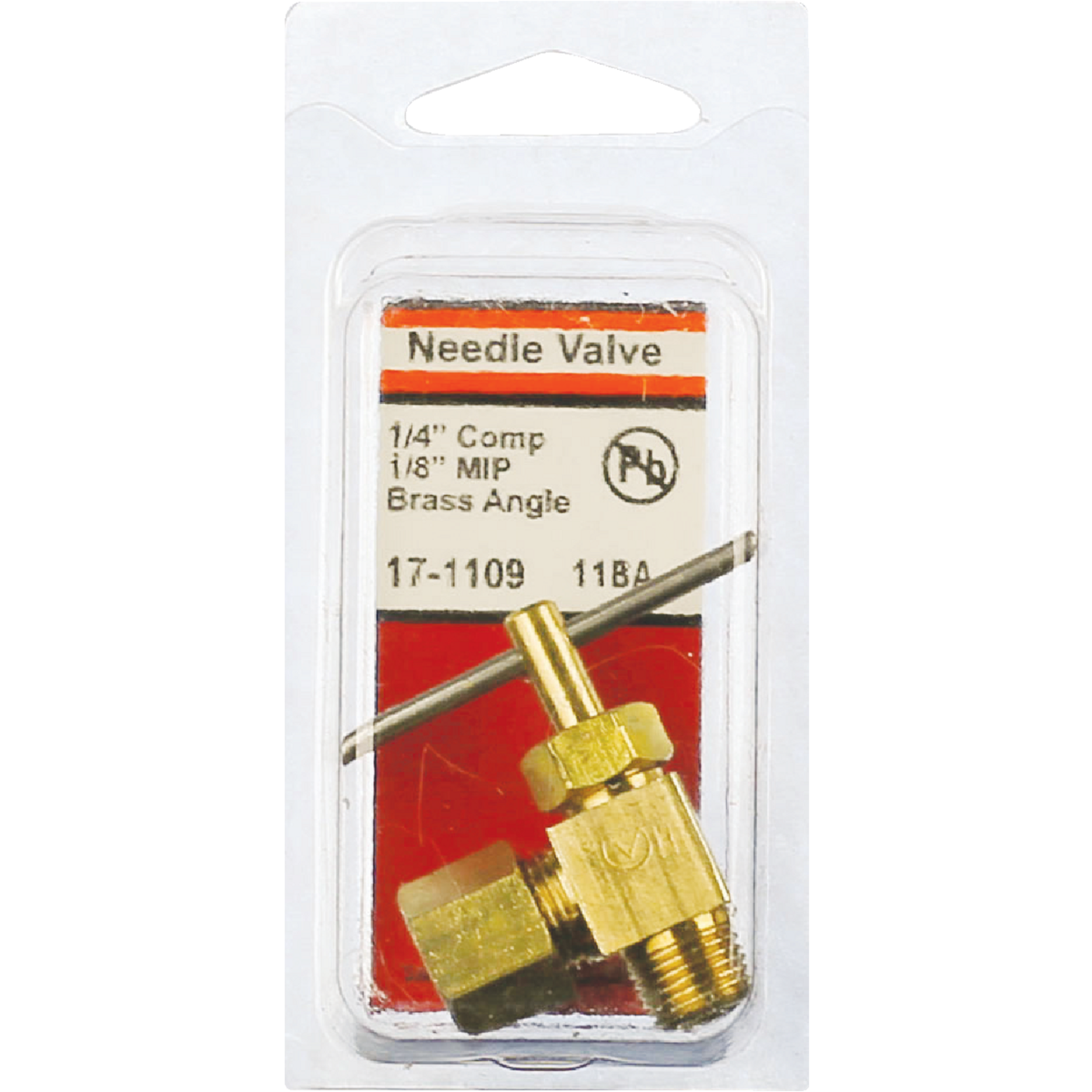 Lasco 1/4 In. C x 1/8 In. MIP Brass Angle Needle Valve Image 2