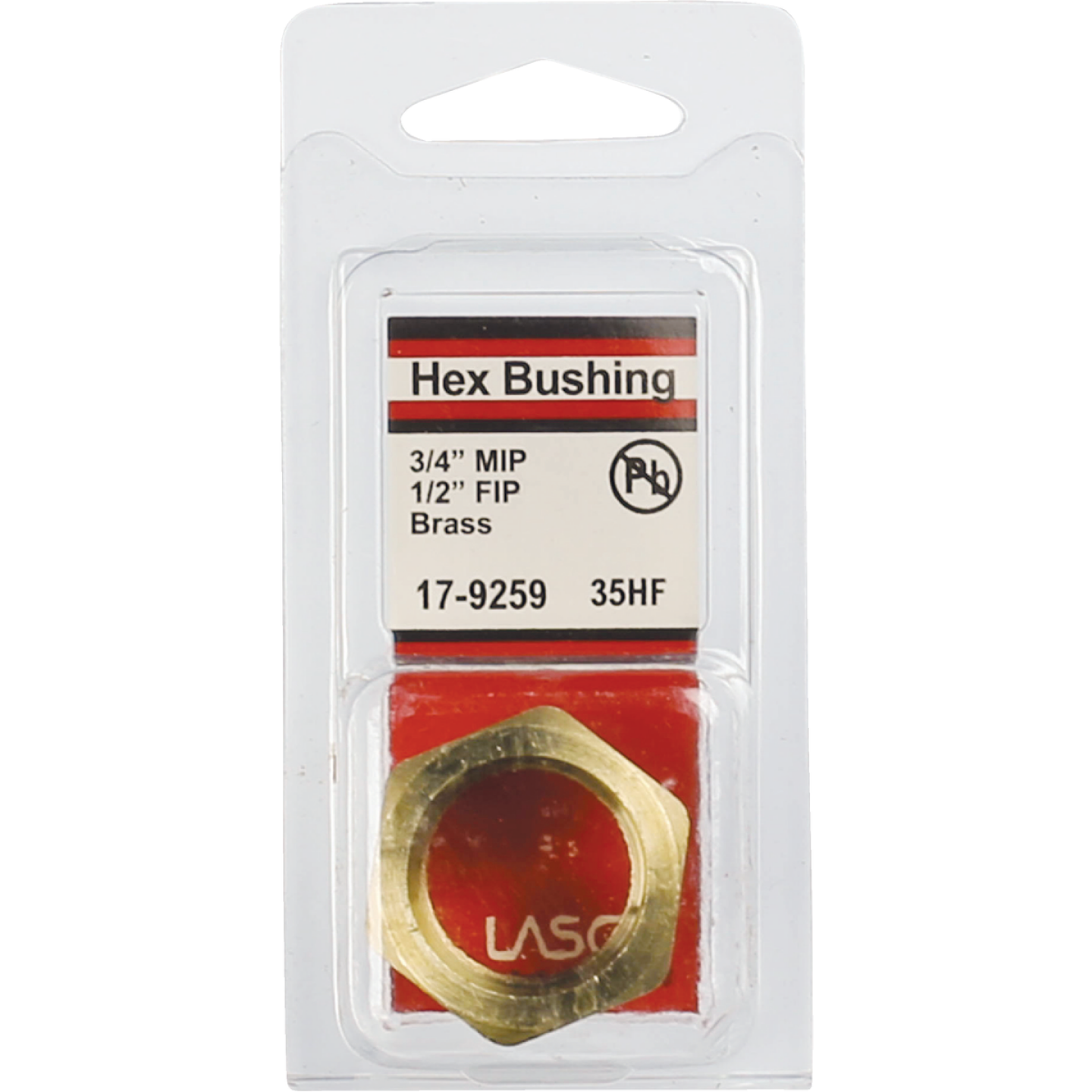 Lasco 3/4 In. MPT x 1/2 In. FPT Brass Hex Bushing Image 2