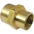Lasco 3/8 In. FPT x 1/4 In. FPT Yellow Brass Reducing Coupling Image 1