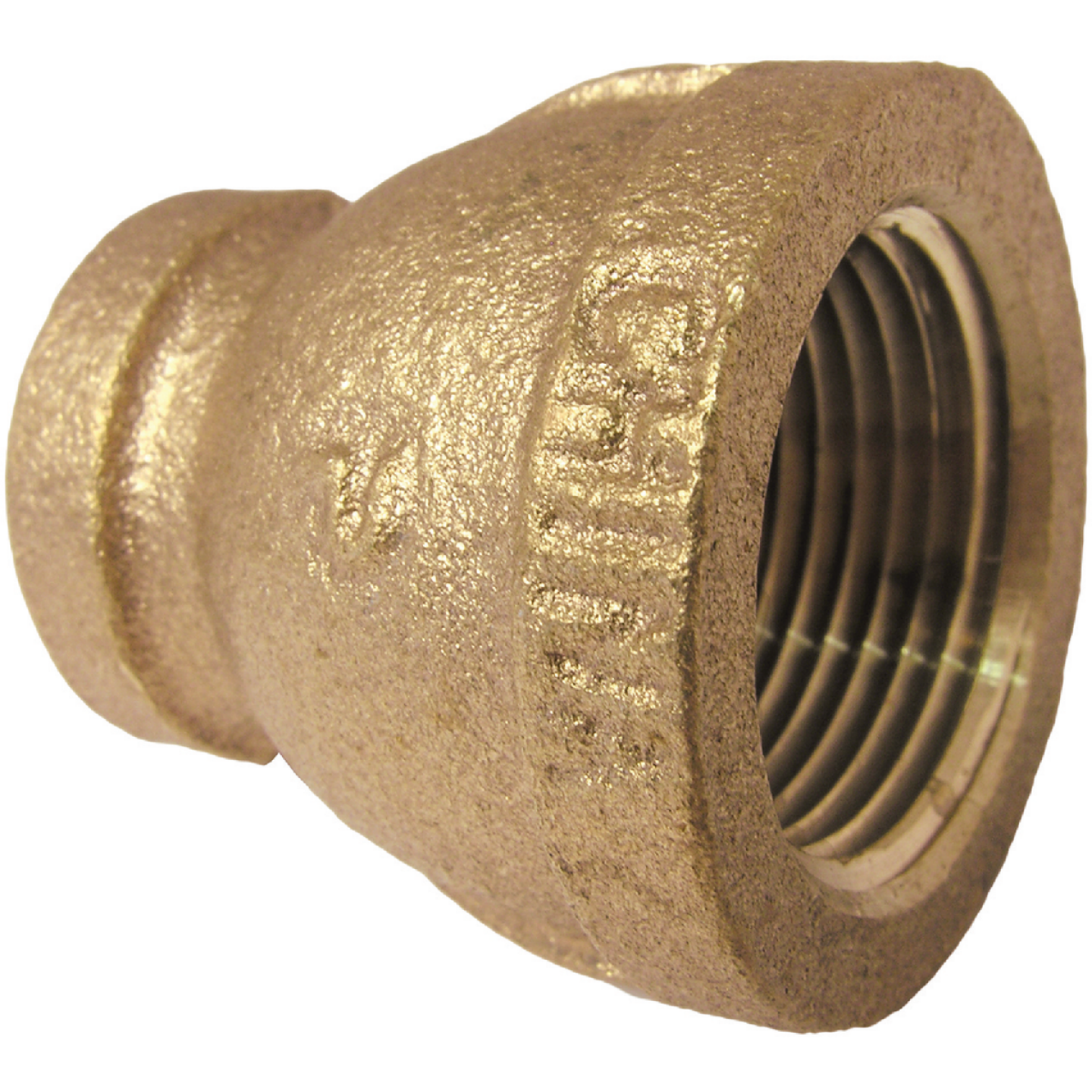 Lasco 3/4 In. FPT x 3/8 In. FPT Red Brass Reducing Bell Coupling Image 1
