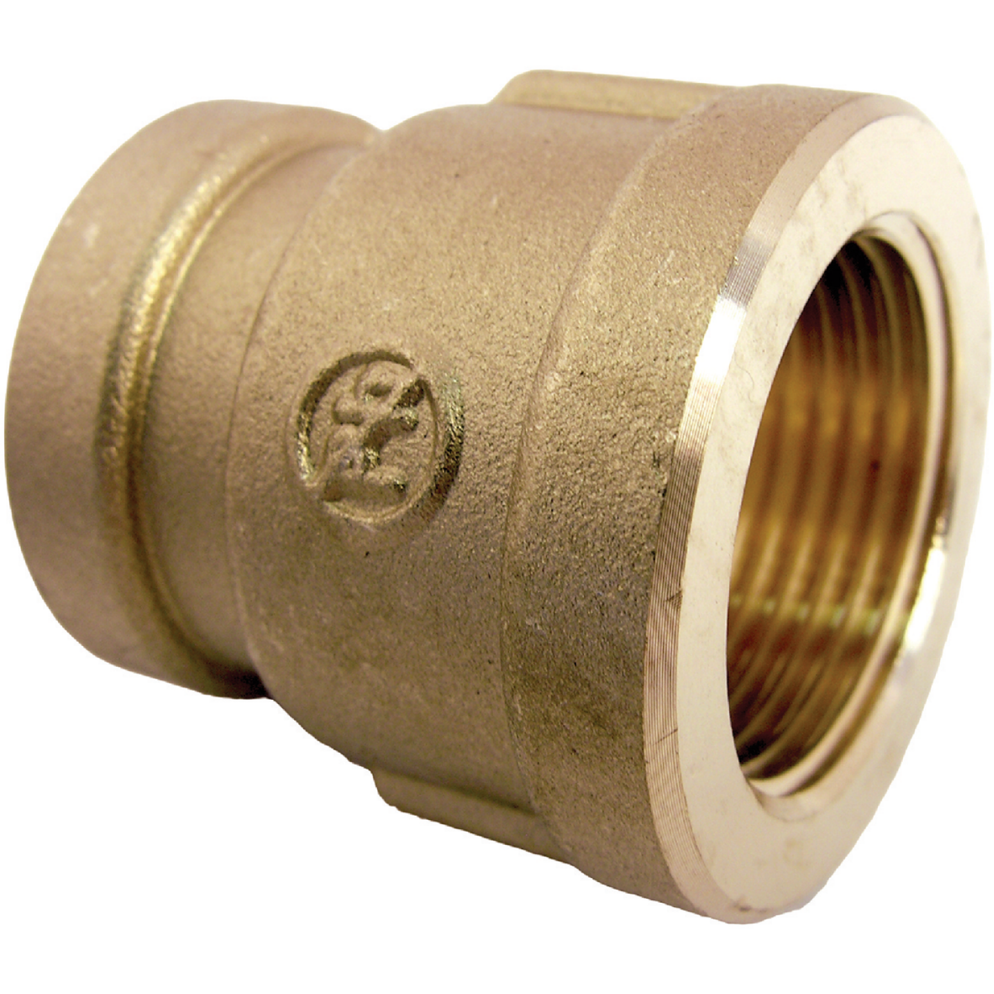 Lasco 3/4 In. FPT x 1/2 In. FPT Red Brass Reducing Bell Coupling Image 1