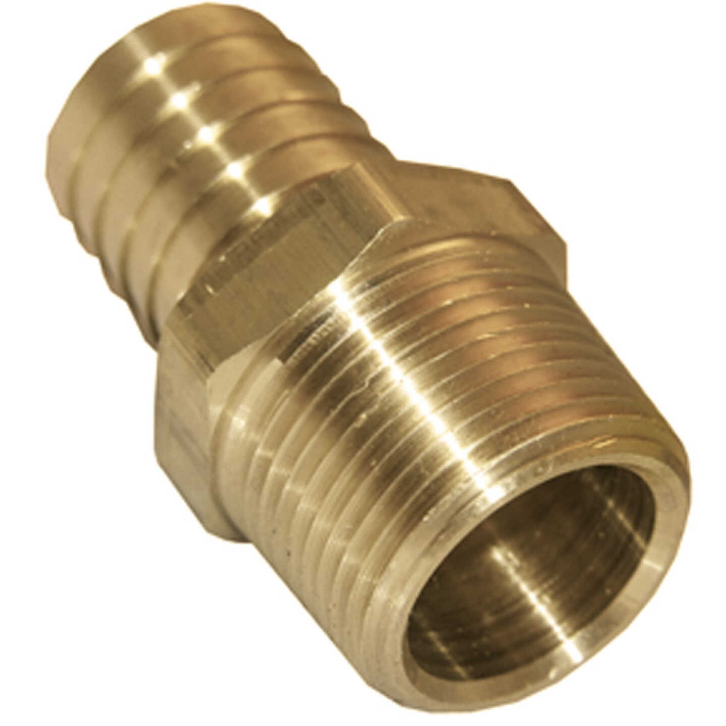 Lasco 1/8 In. MPT x 1/4 In. Brass Hose Barb Adapter Image 1