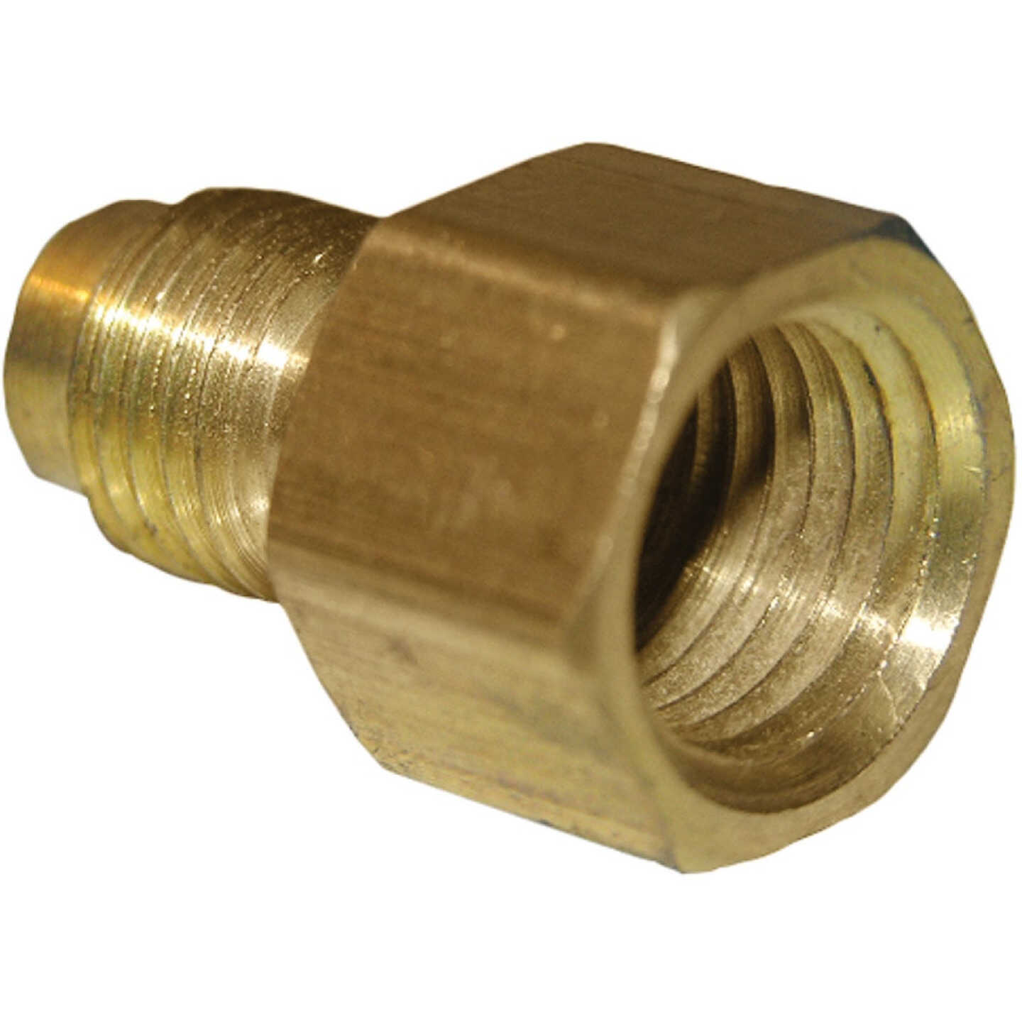Lasco 1/4 In. M X 3/8 In. FPT Brass Flare Adapter Image 1