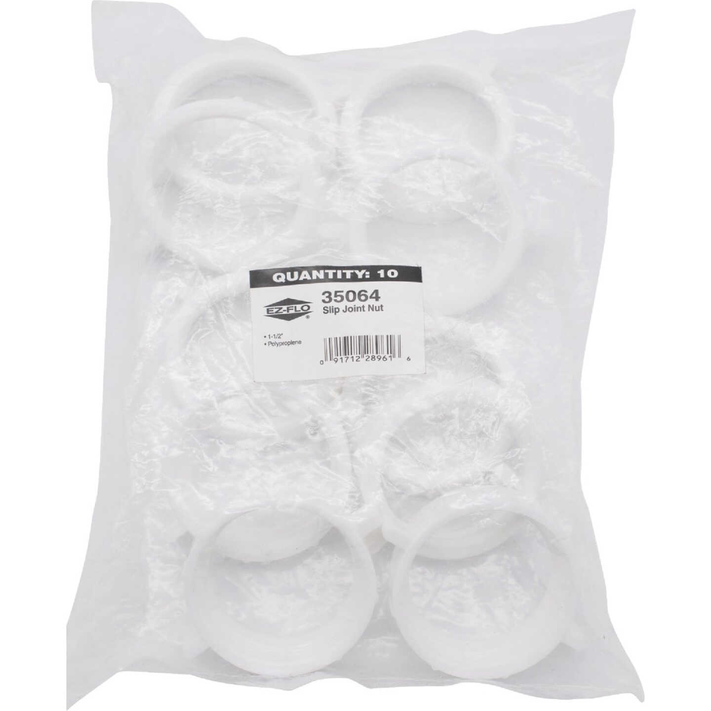 Eastman EZ-FLO 1-1/2 In. White Plastic Slip Joint Nut (10-Pack) Image 2