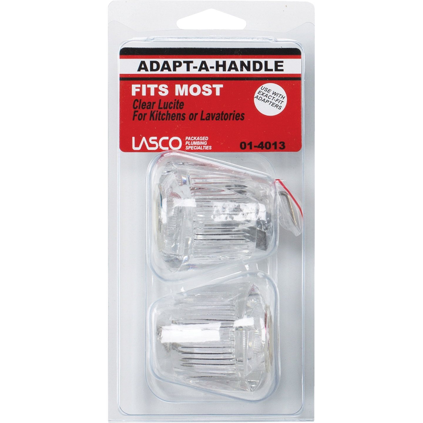 Lasco Small Acrylic Universal Clear Faucet Handle Image 2