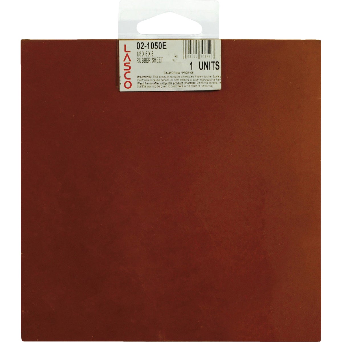 Lasco 6 In. L x 6 In. W x 1/8 In. Thick Rubber Gasket Rubber Sheet Image 2