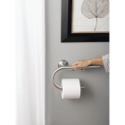 Moen 8 In. Grab Bar with Toilet Paper Holder, Brushed Nickel Image 2