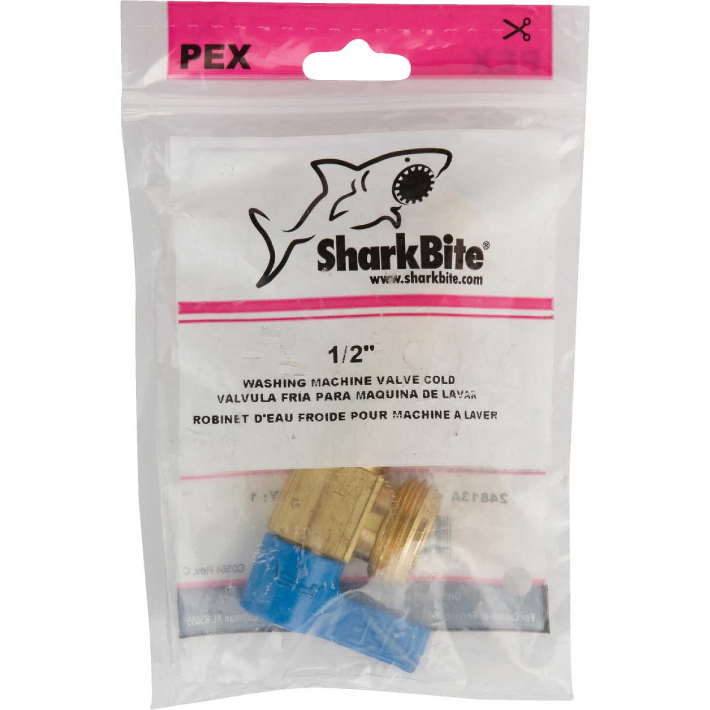 Sharkbite 1/2 In. PEX Washing Machine Valve, Cold Image 2